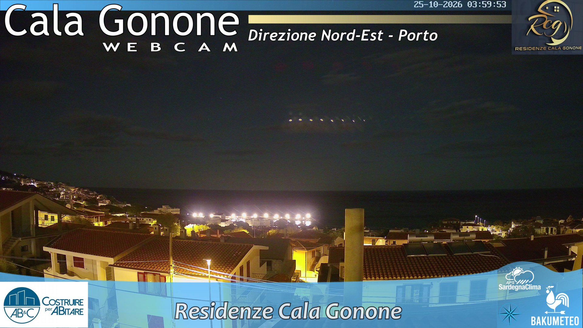 time-lapse frame, Cala Gonone Nord webcam
