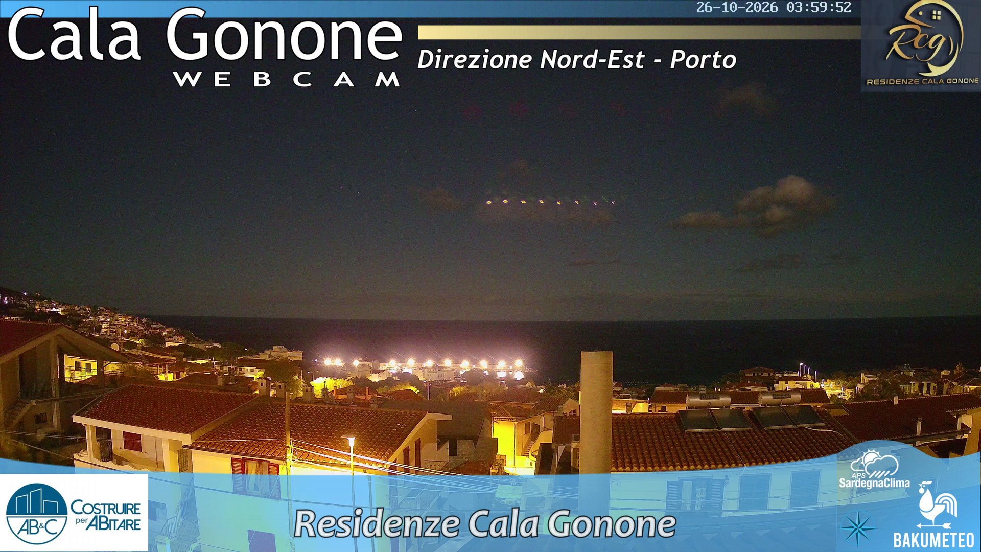 time-lapse frame, Cala Gonone Nord webcam