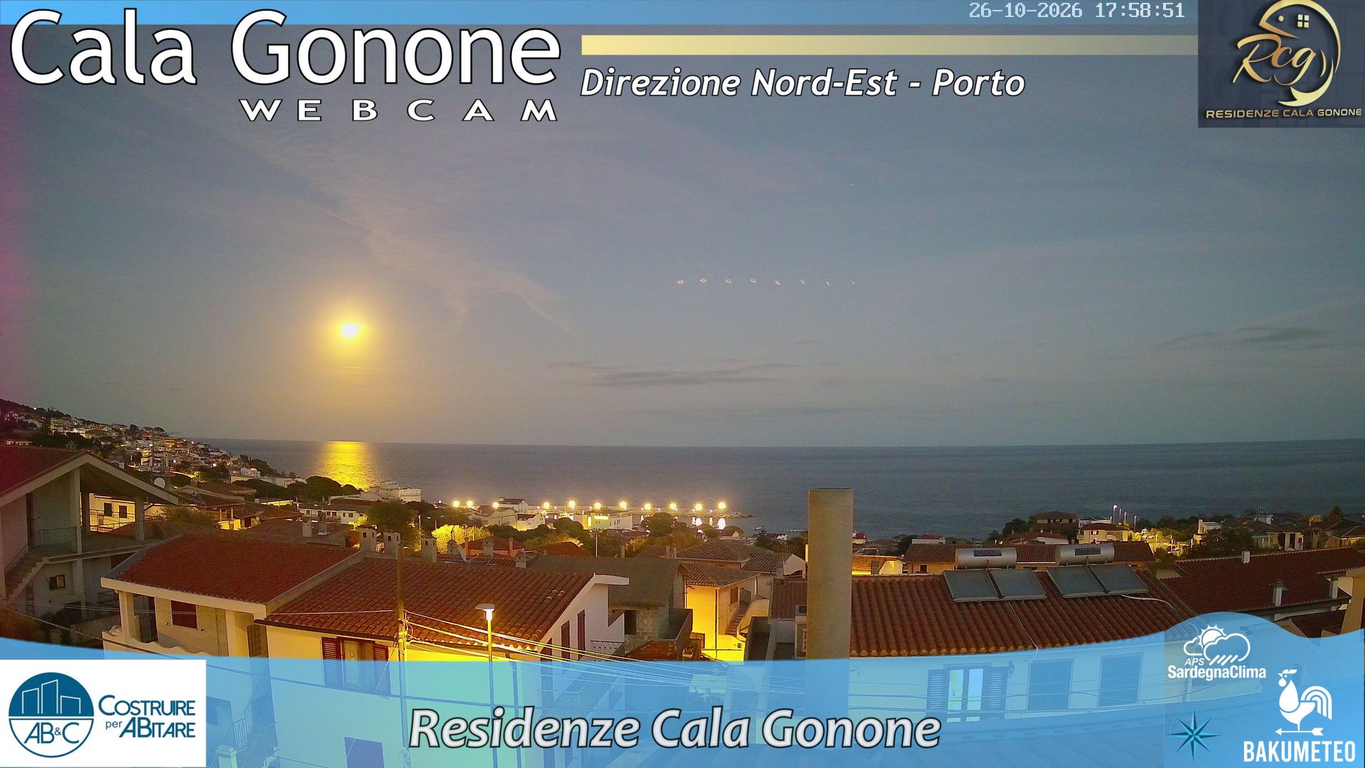 time-lapse frame, Cala Gonone Nord webcam