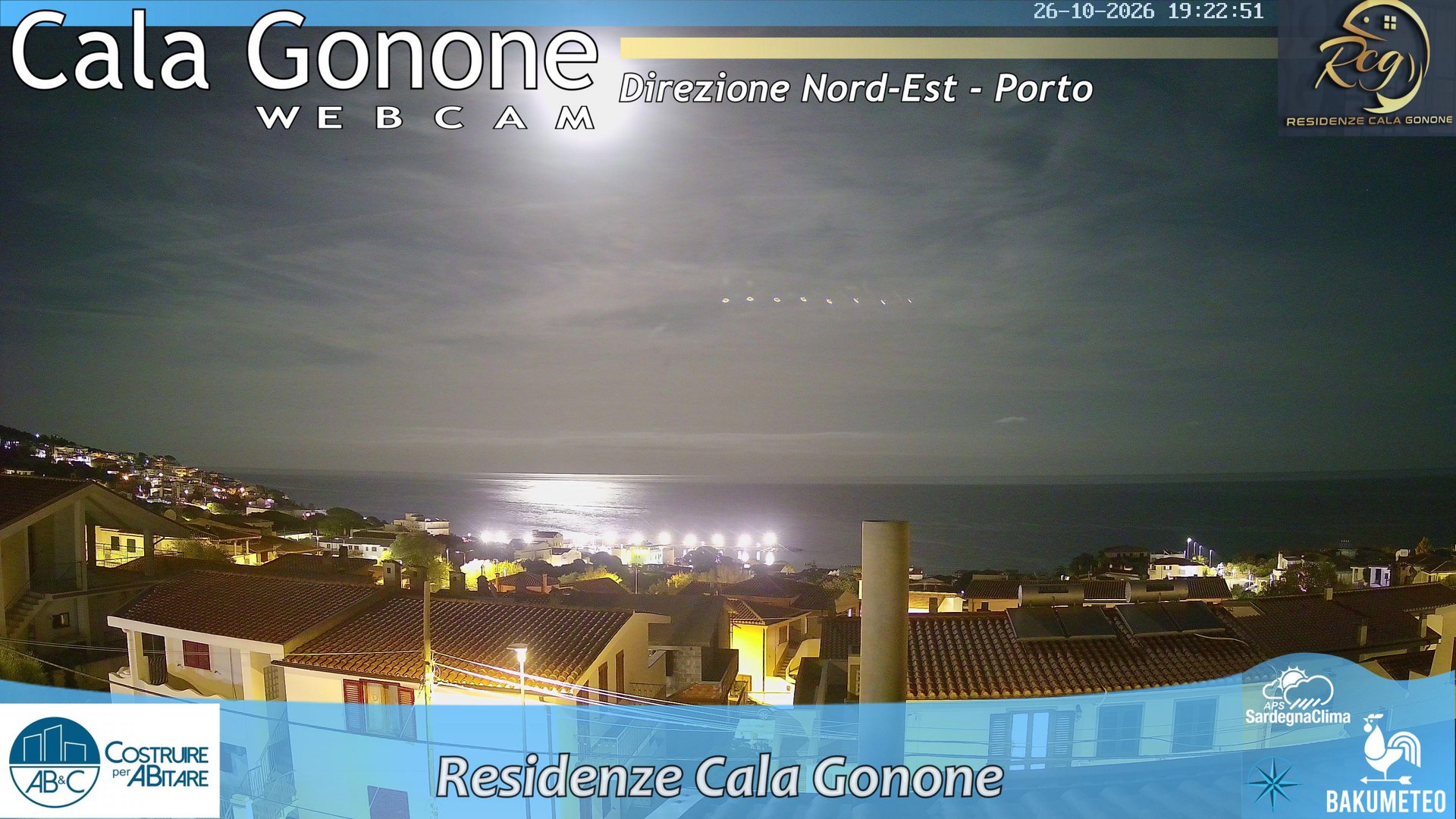time-lapse frame, Cala Gonone Nord webcam