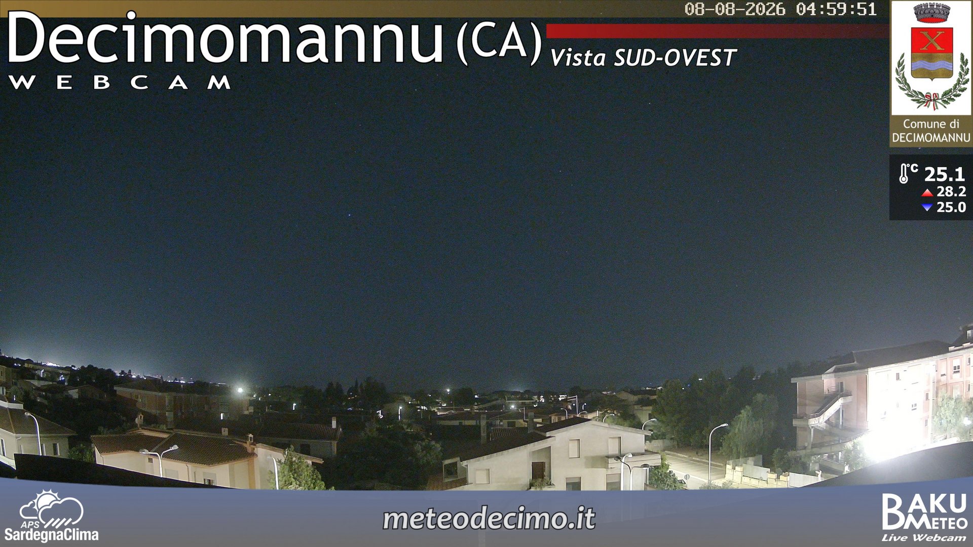 time-lapse frame, Decimomannu webcam