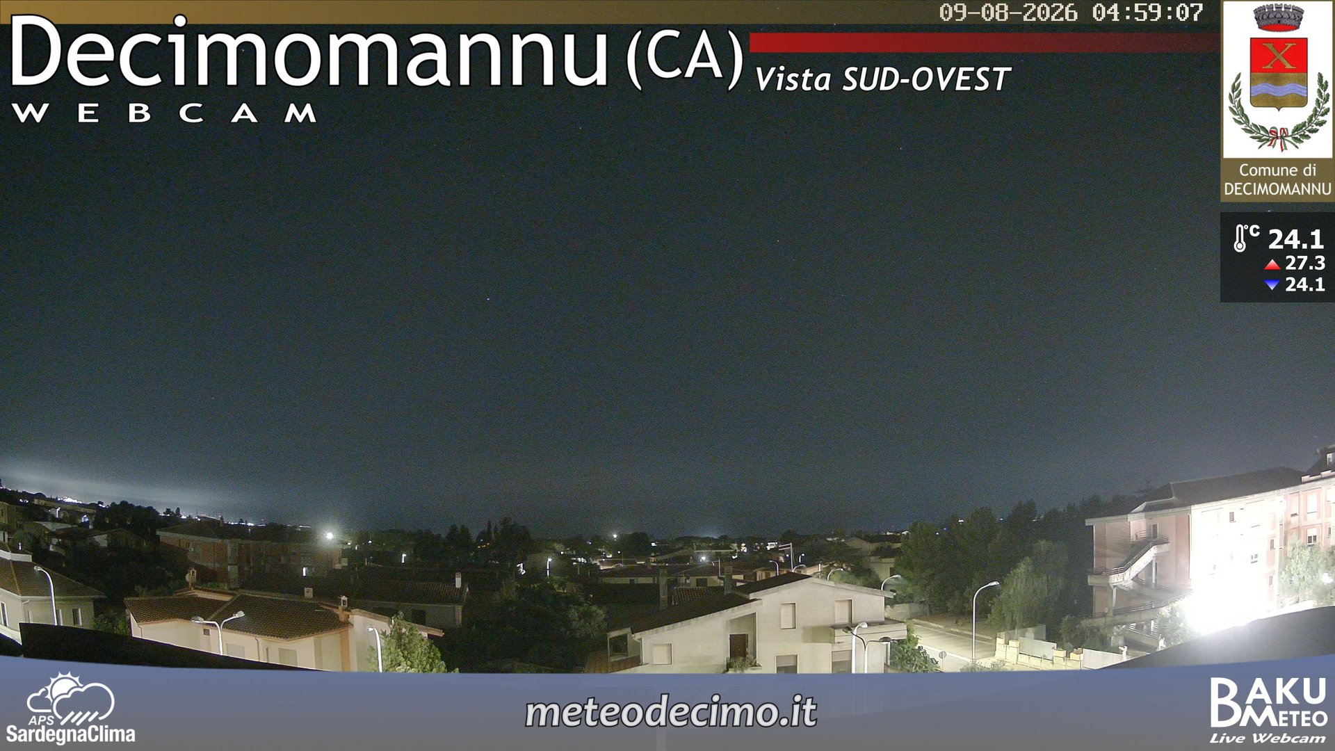 time-lapse frame, Decimomannu webcam
