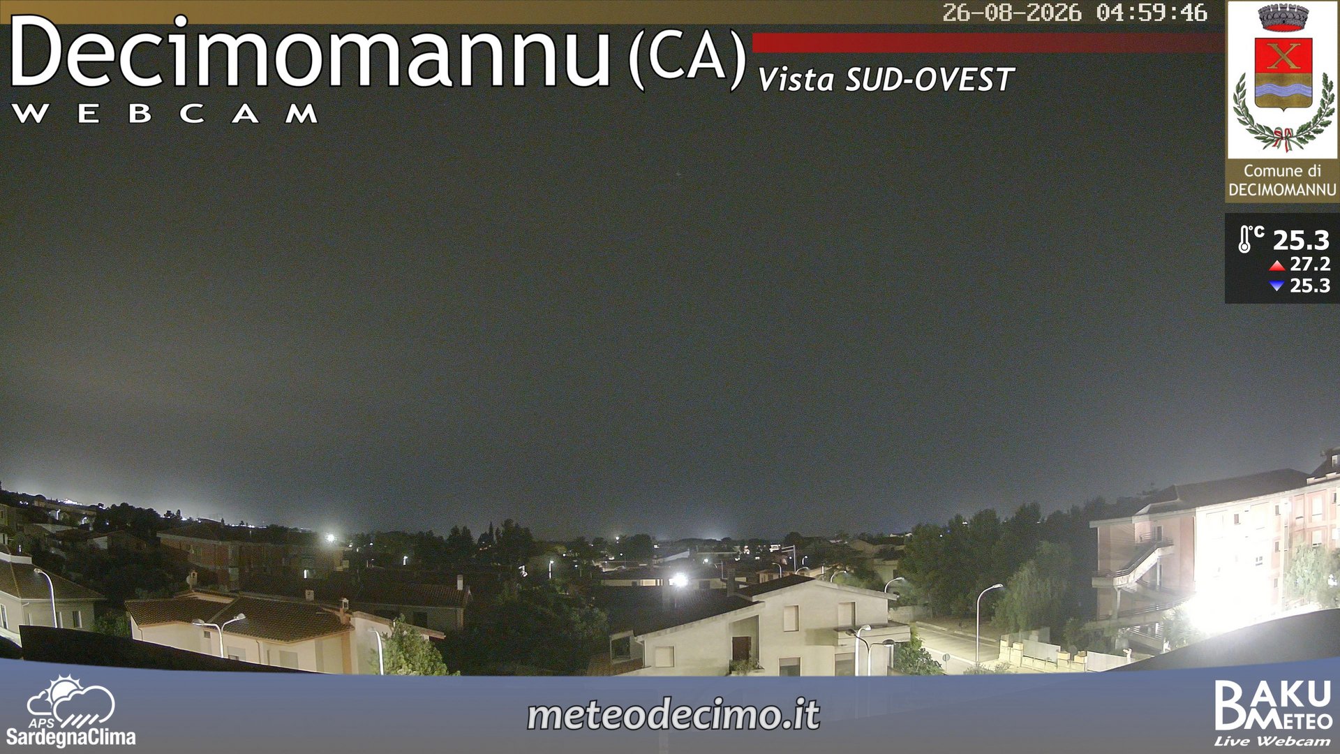 time-lapse frame, Decimomannu webcam