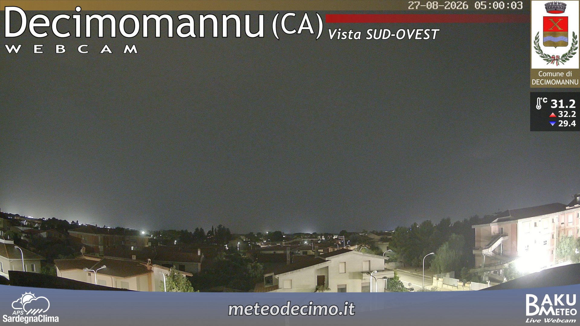 time-lapse frame, Decimomannu webcam
