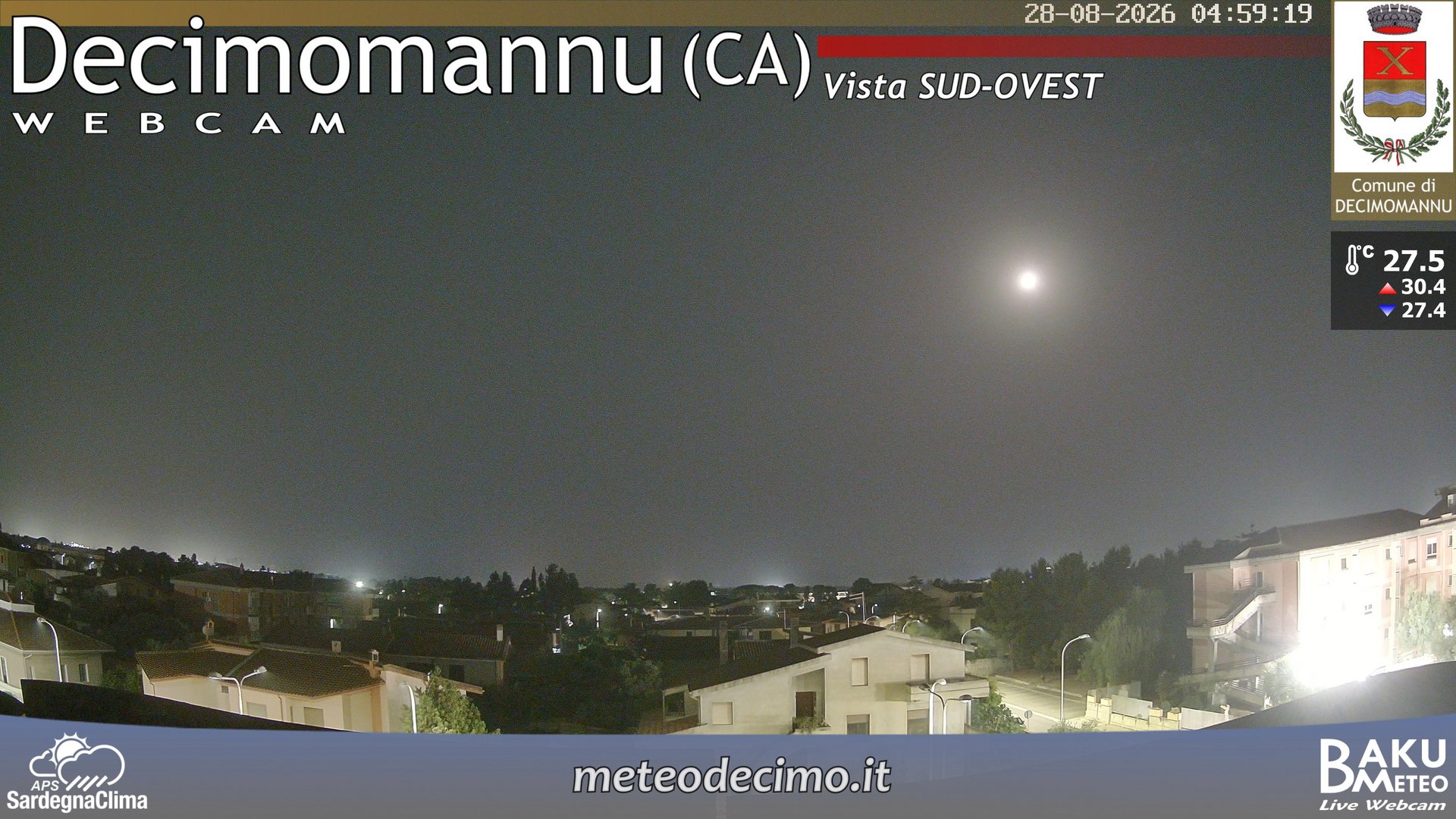 time-lapse frame, Decimomannu webcam