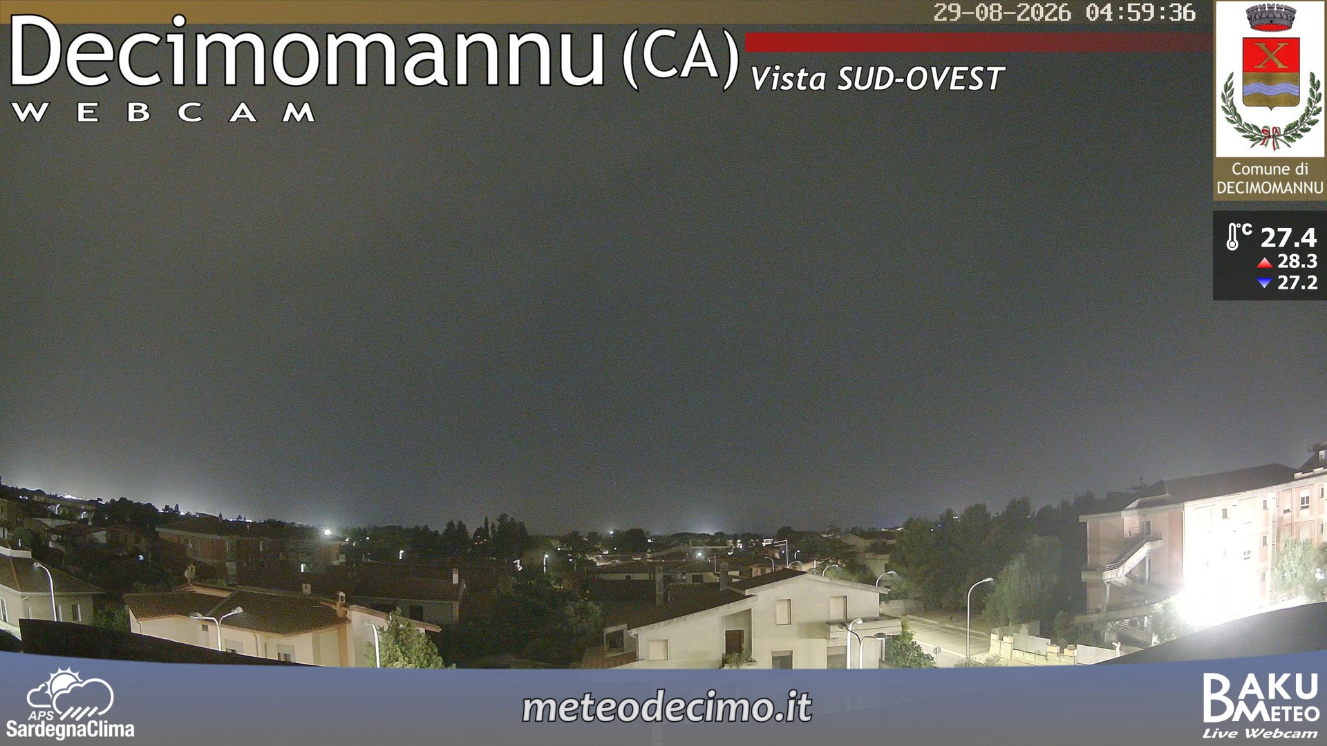 time-lapse frame, Decimomannu webcam