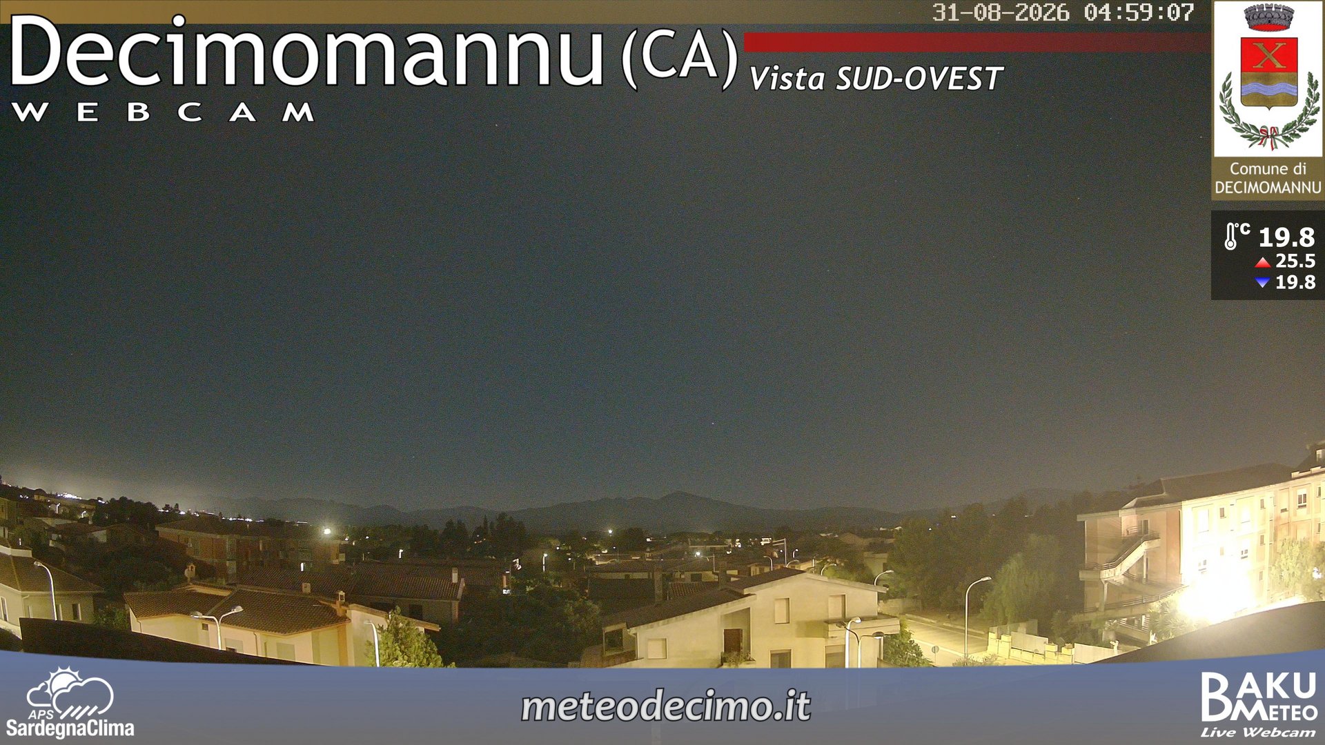 time-lapse frame, Decimomannu webcam