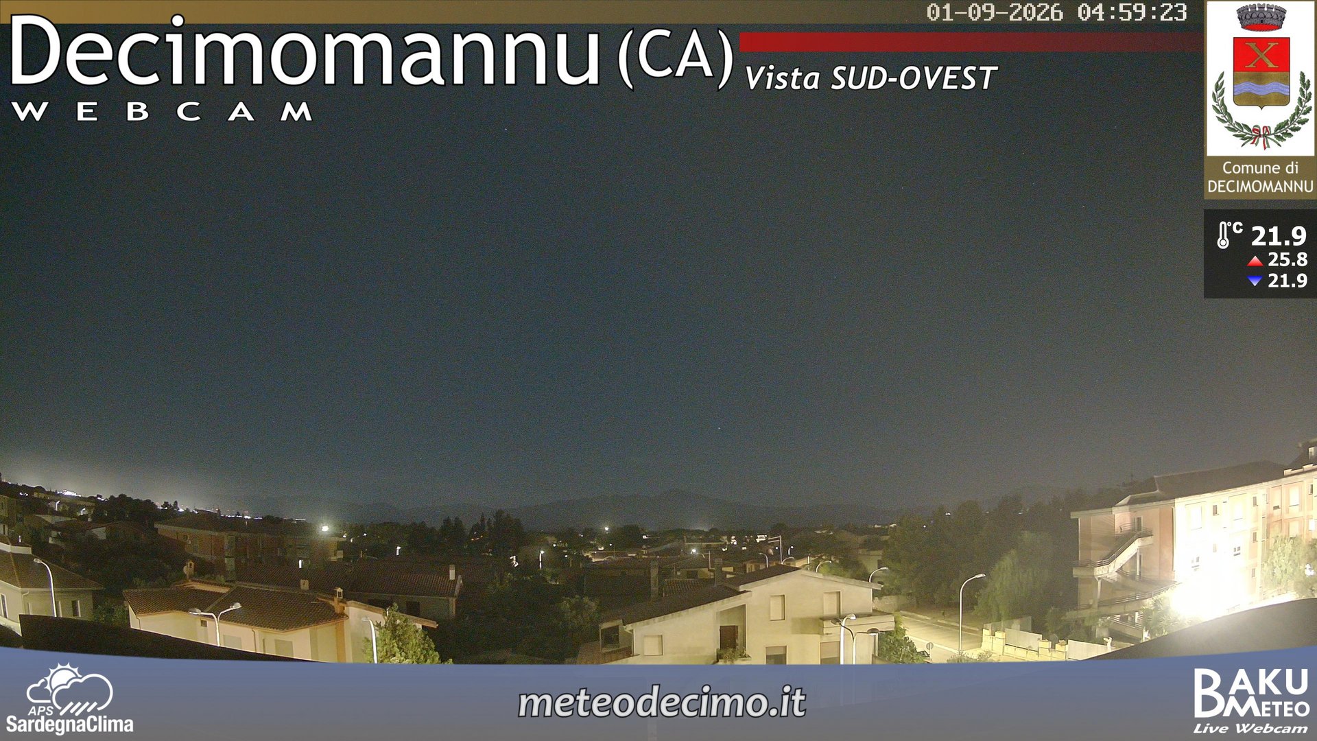 time-lapse frame, Decimomannu webcam