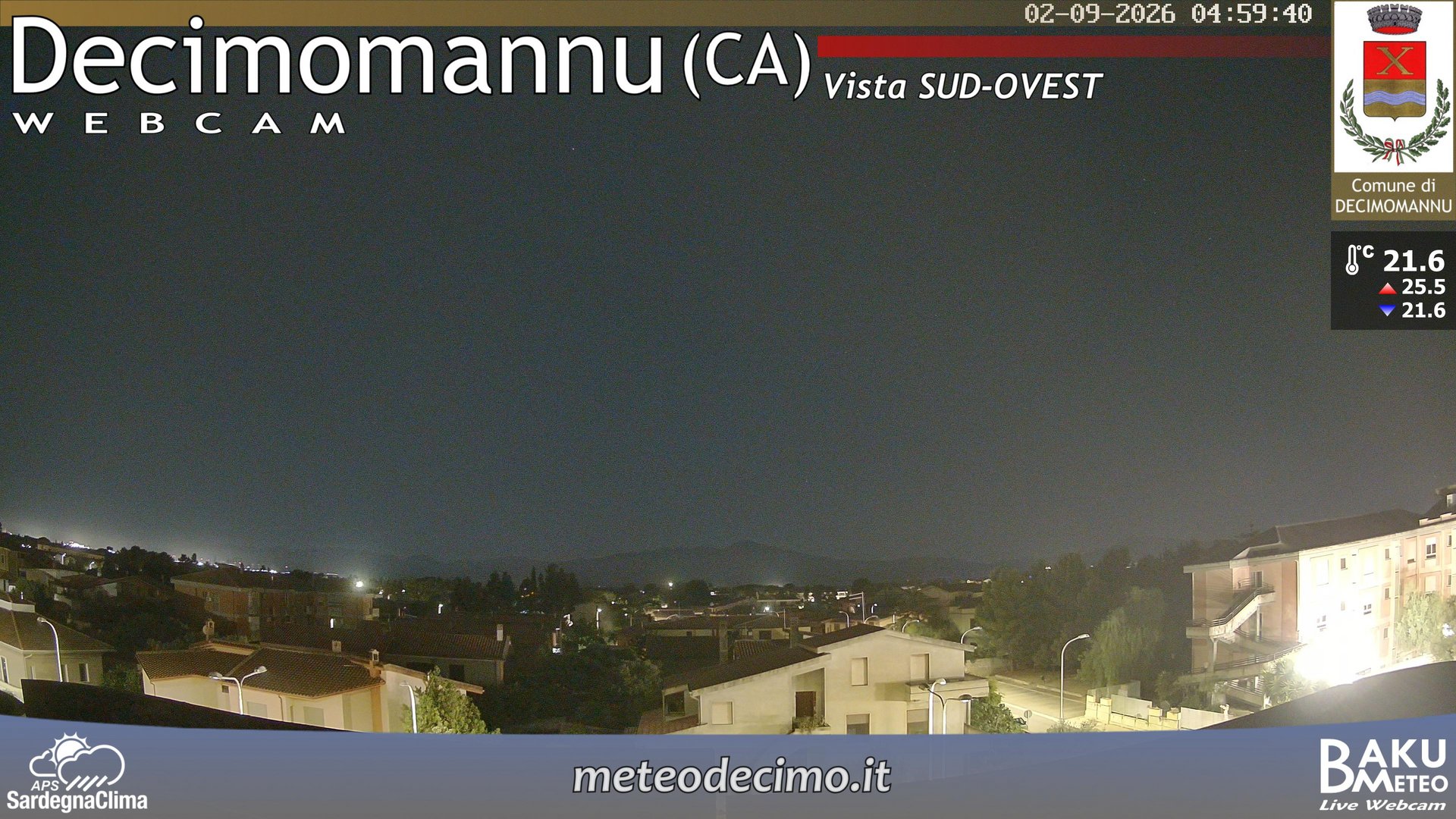 time-lapse frame, Decimomannu webcam