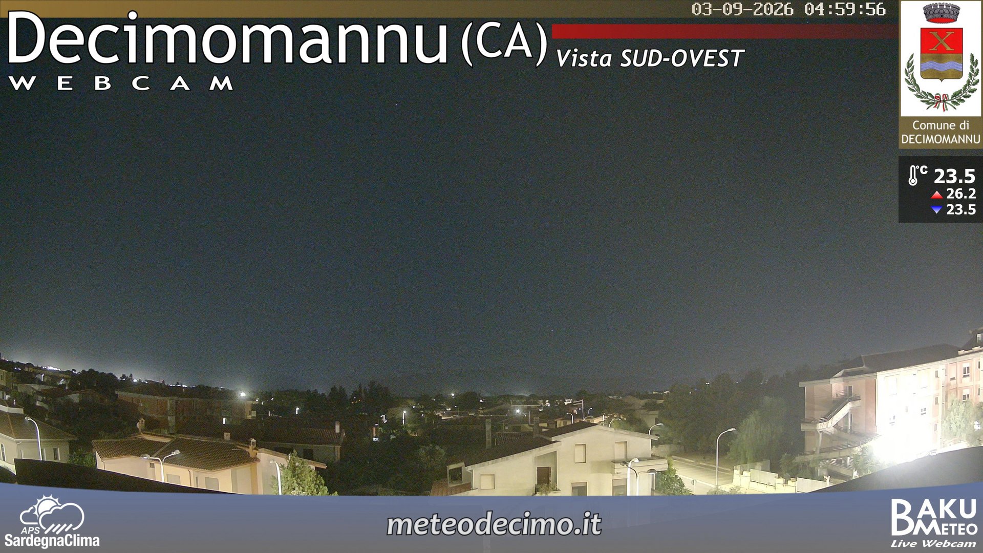 time-lapse frame, Decimomannu webcam