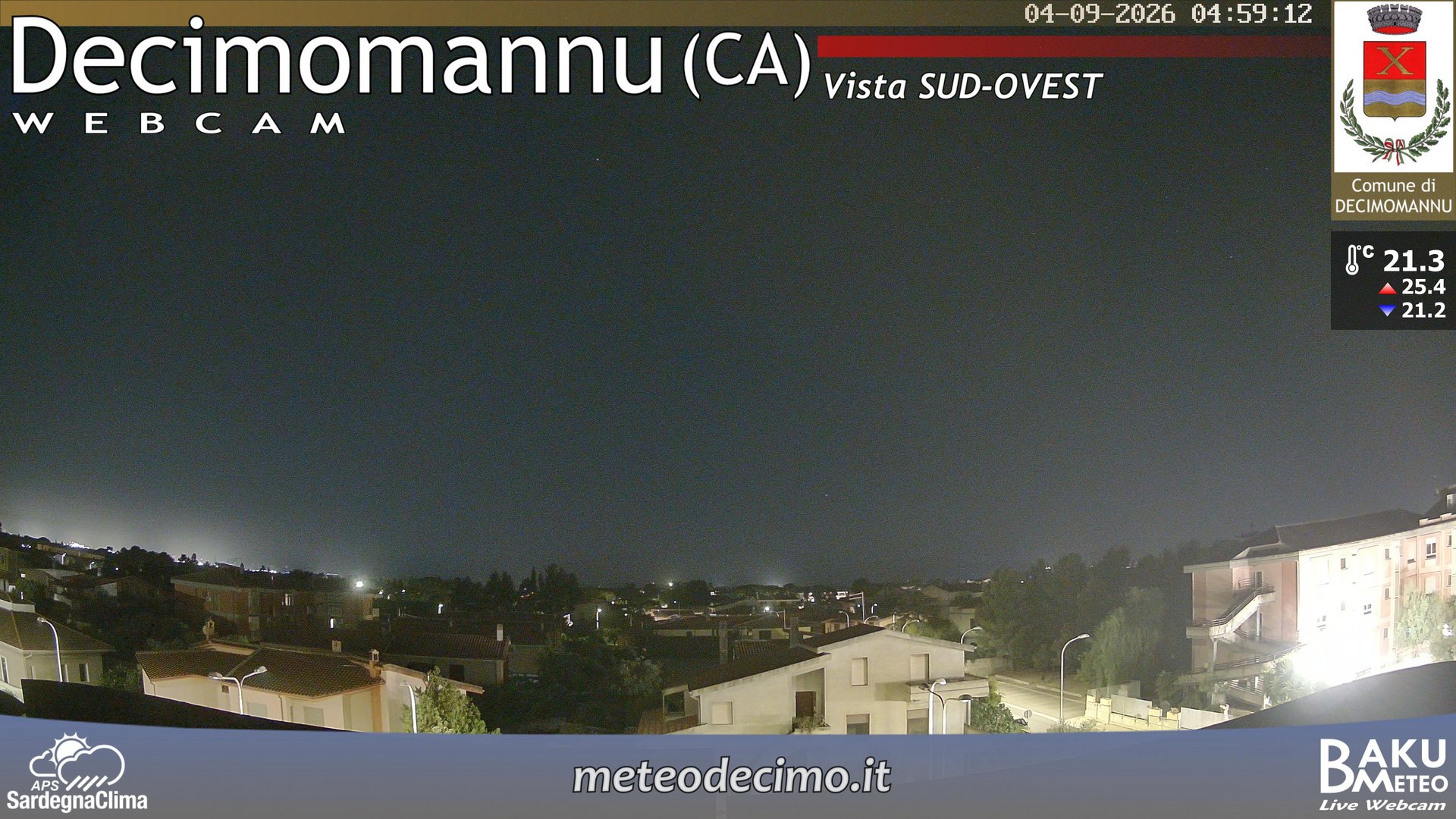 time-lapse frame, Decimomannu webcam