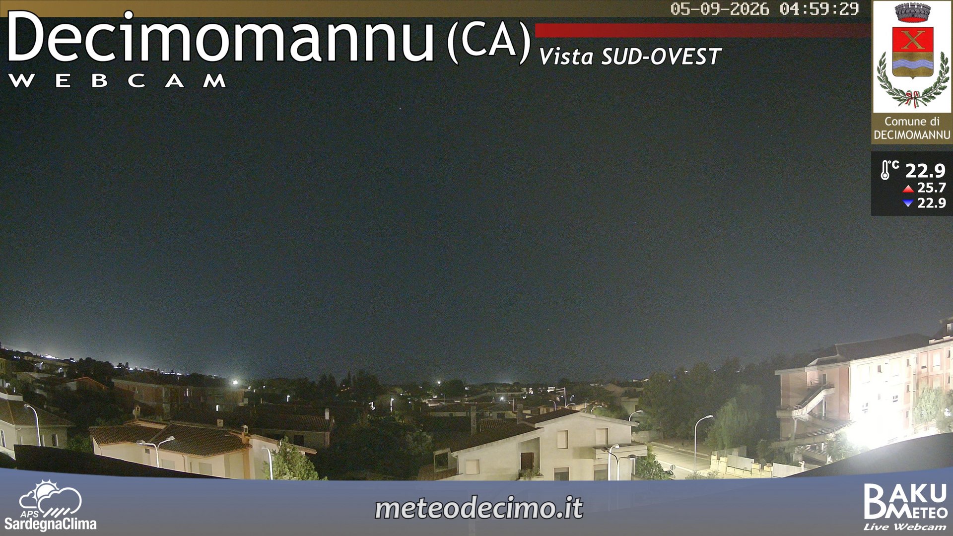 time-lapse frame, Decimomannu webcam