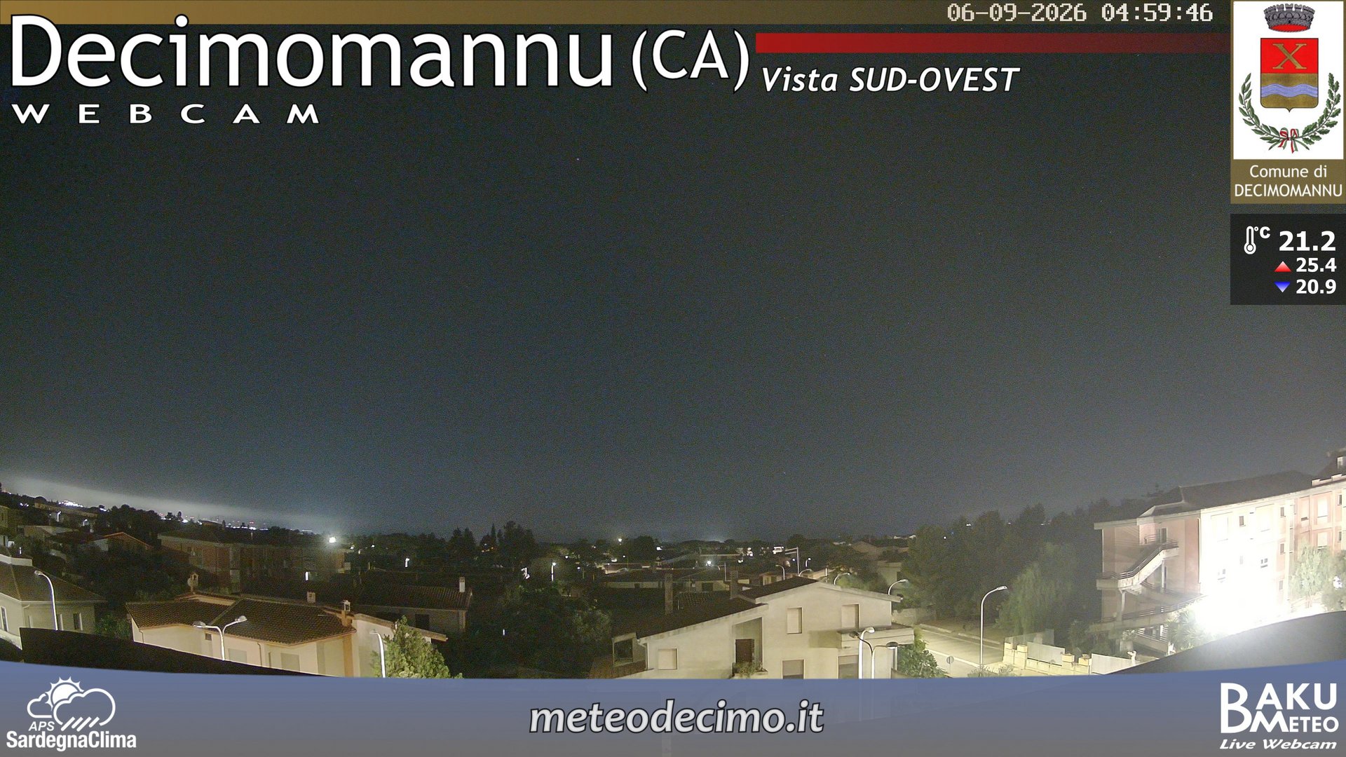 time-lapse frame, Decimomannu webcam