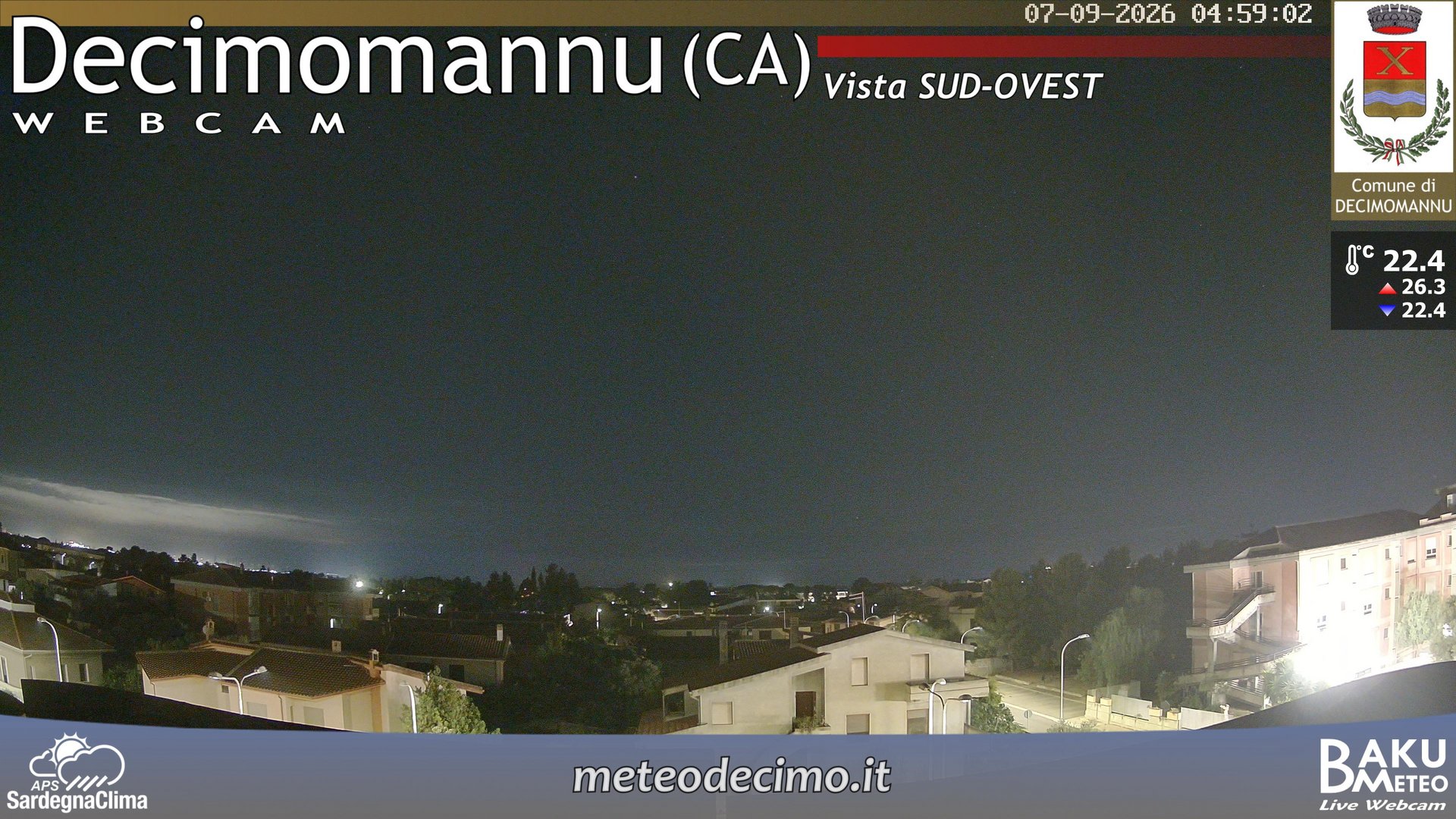 time-lapse frame, Decimomannu webcam