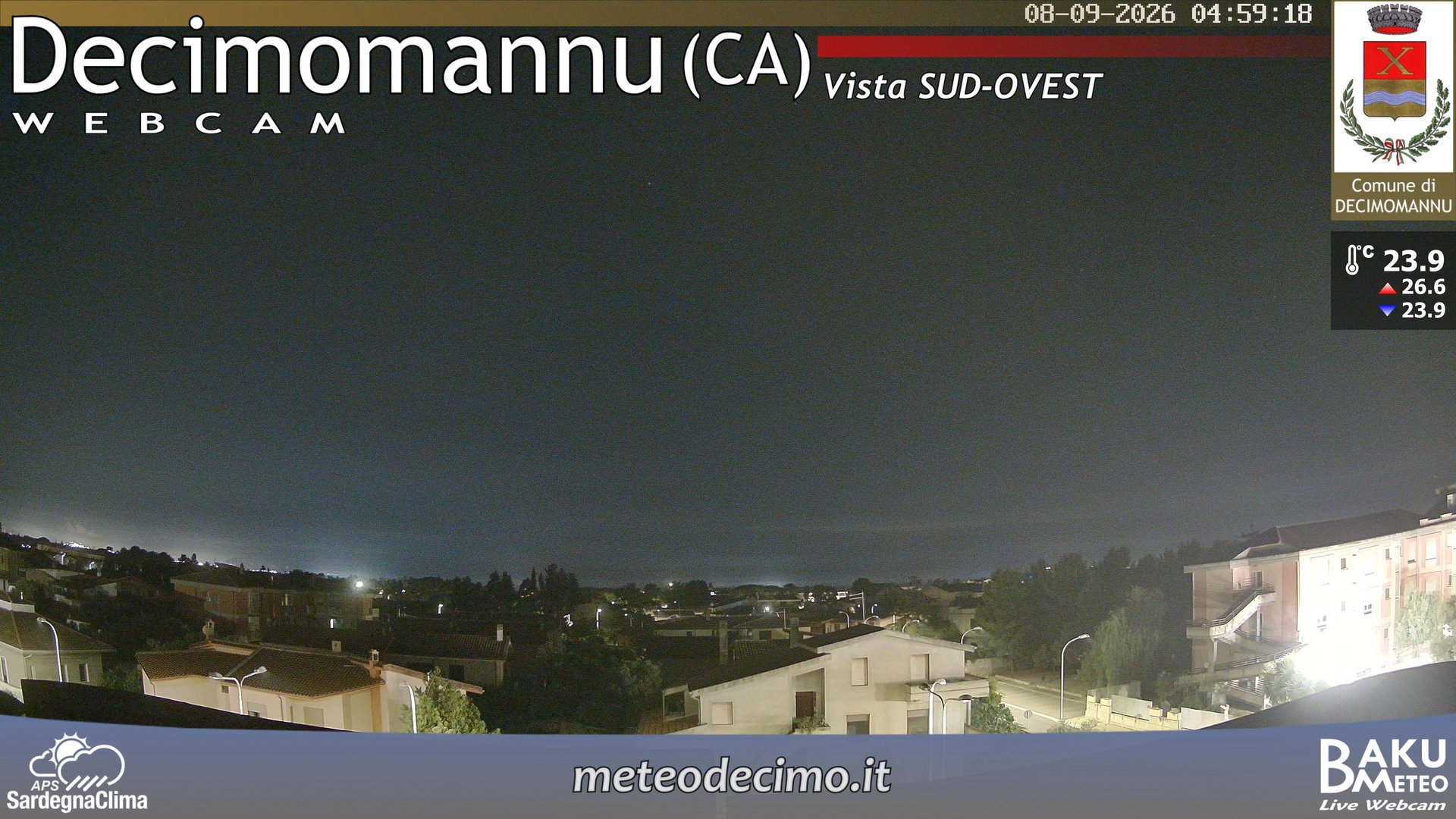 time-lapse frame, Decimomannu webcam