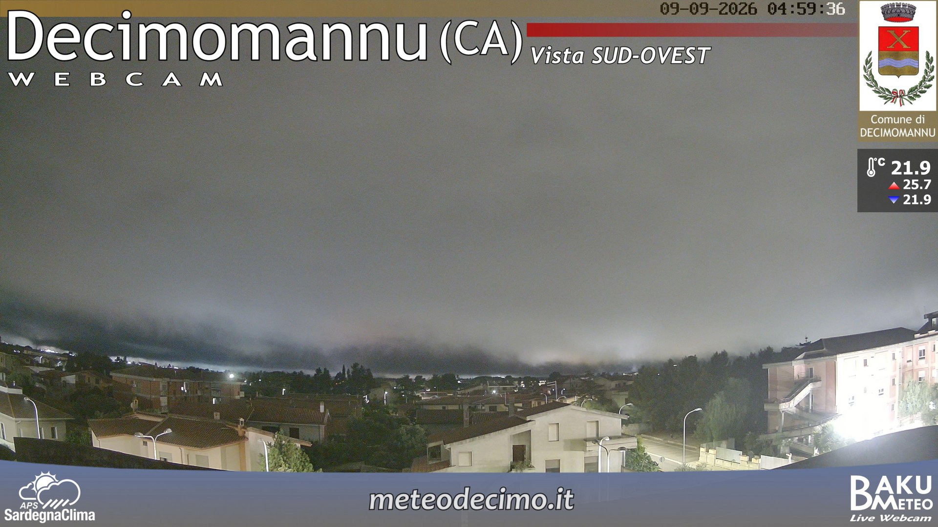 time-lapse frame, Decimomannu webcam