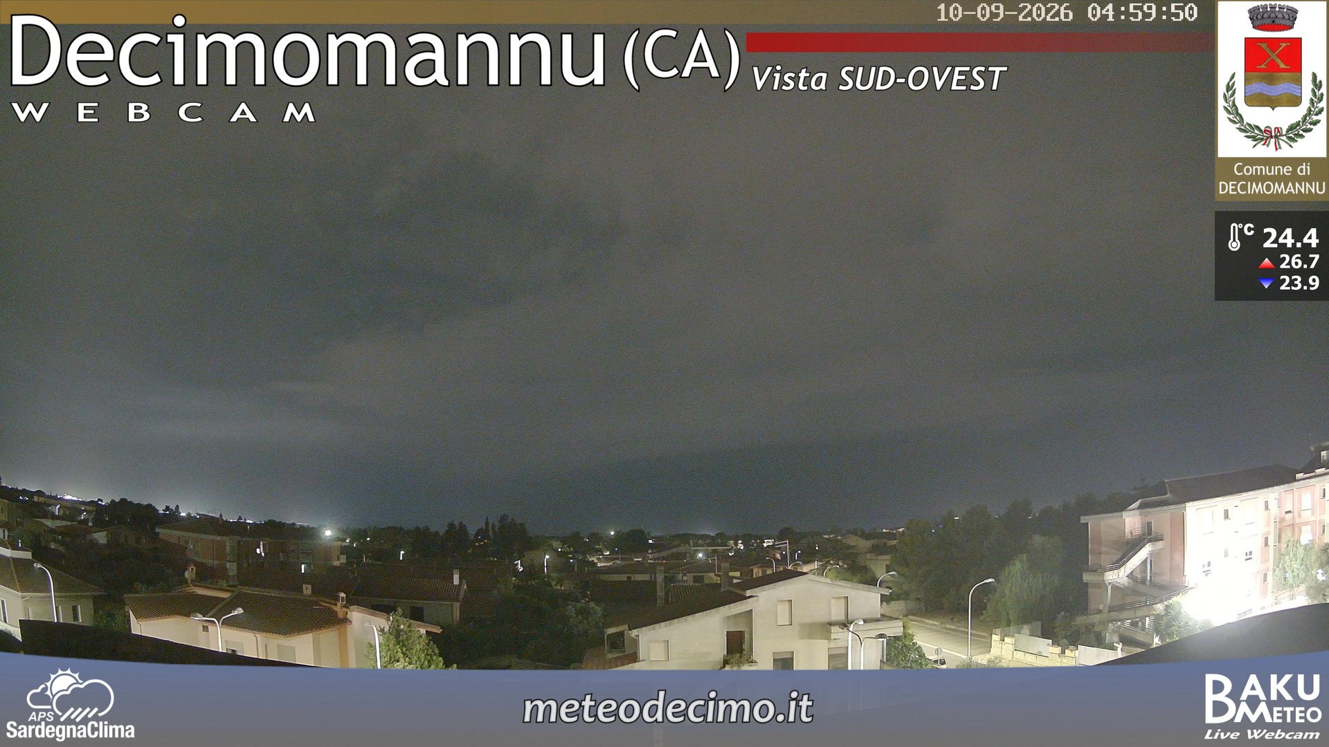 time-lapse frame, Decimomannu webcam