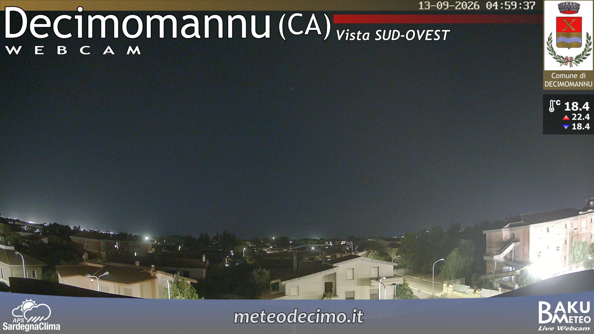 time-lapse frame, Decimomannu webcam