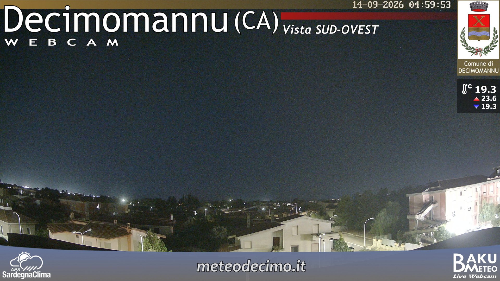 time-lapse frame, Decimomannu webcam