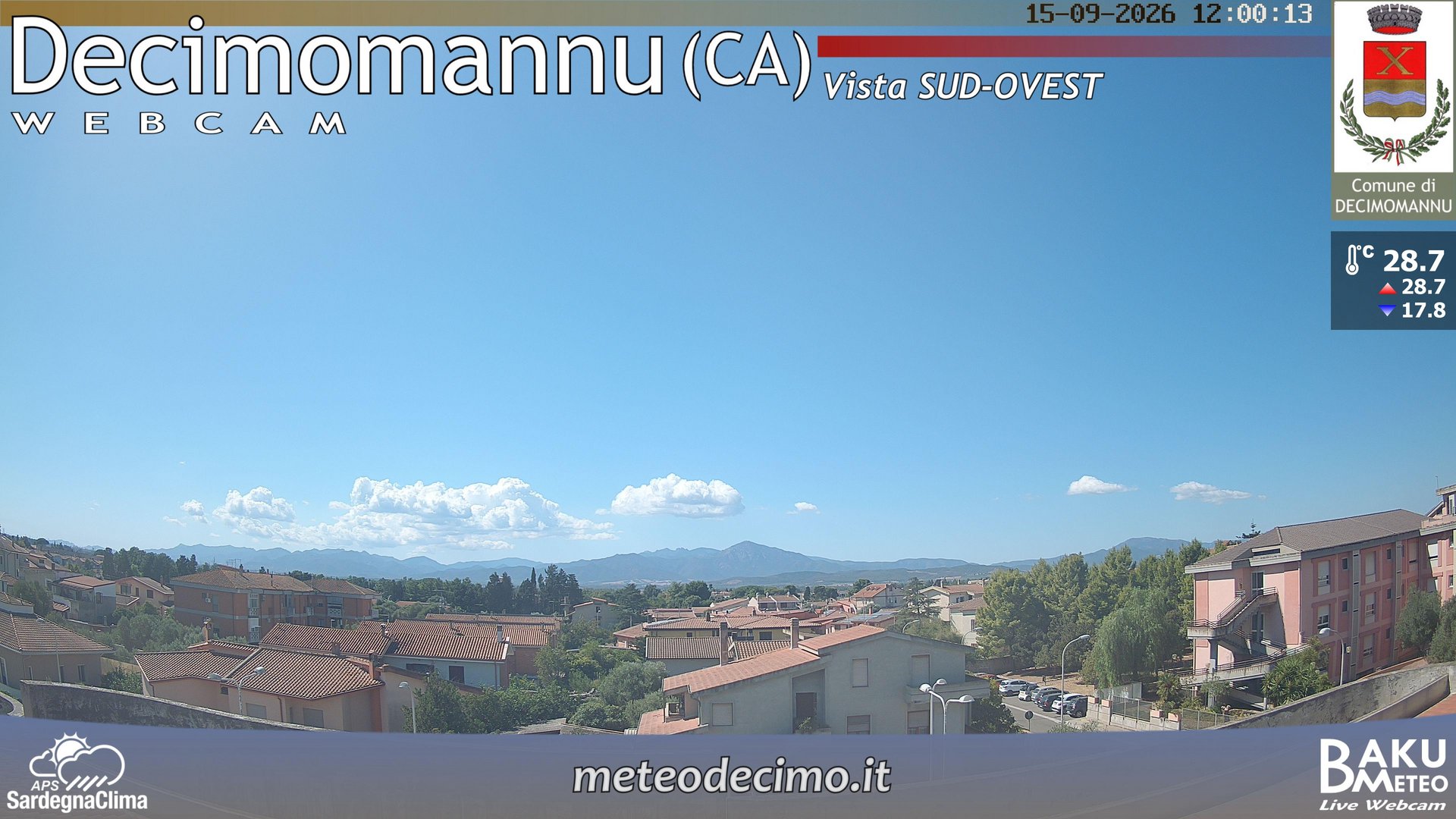 view from Decimomannu on 2026-09-15