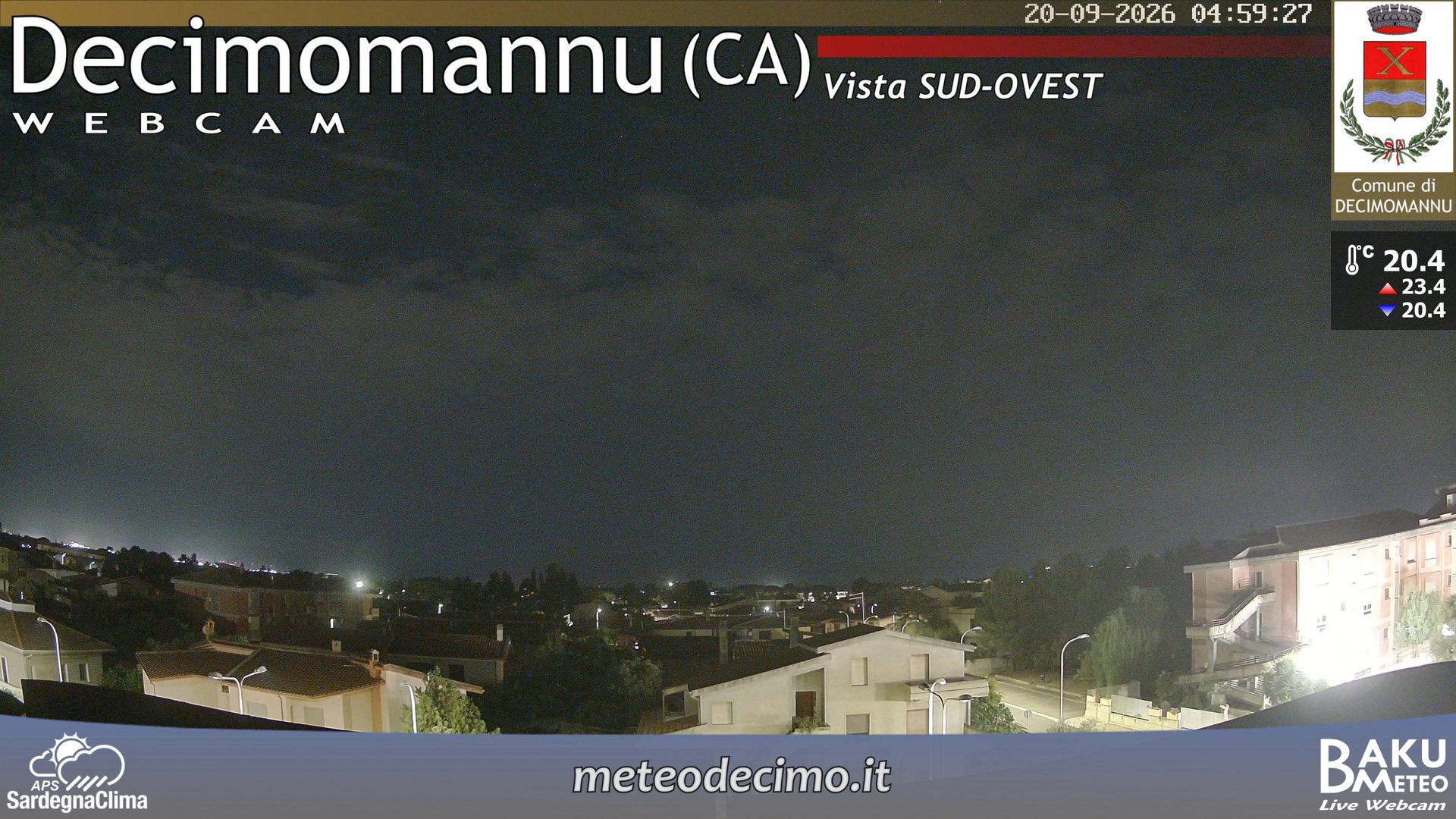 time-lapse frame, Decimomannu webcam
