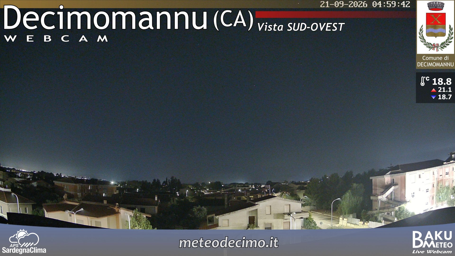 time-lapse frame, Decimomannu webcam