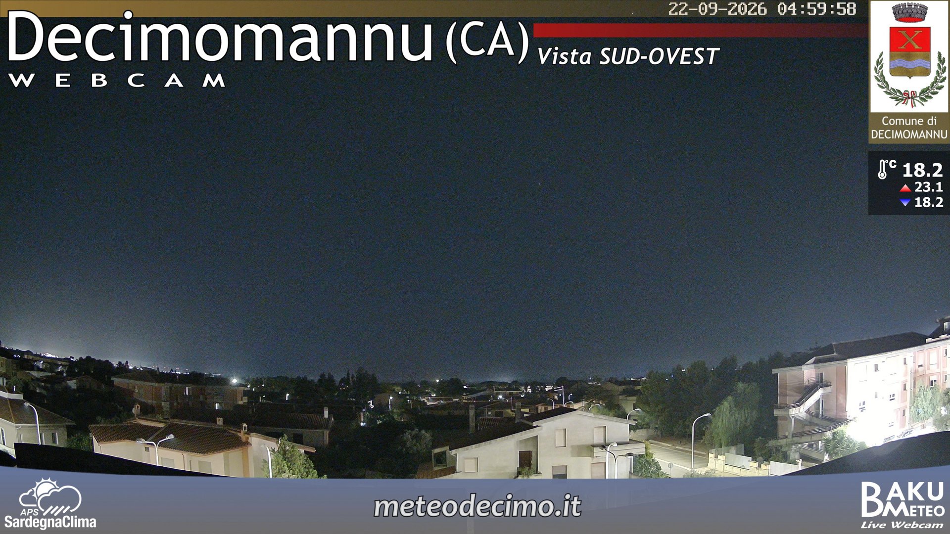 time-lapse frame, Decimomannu webcam