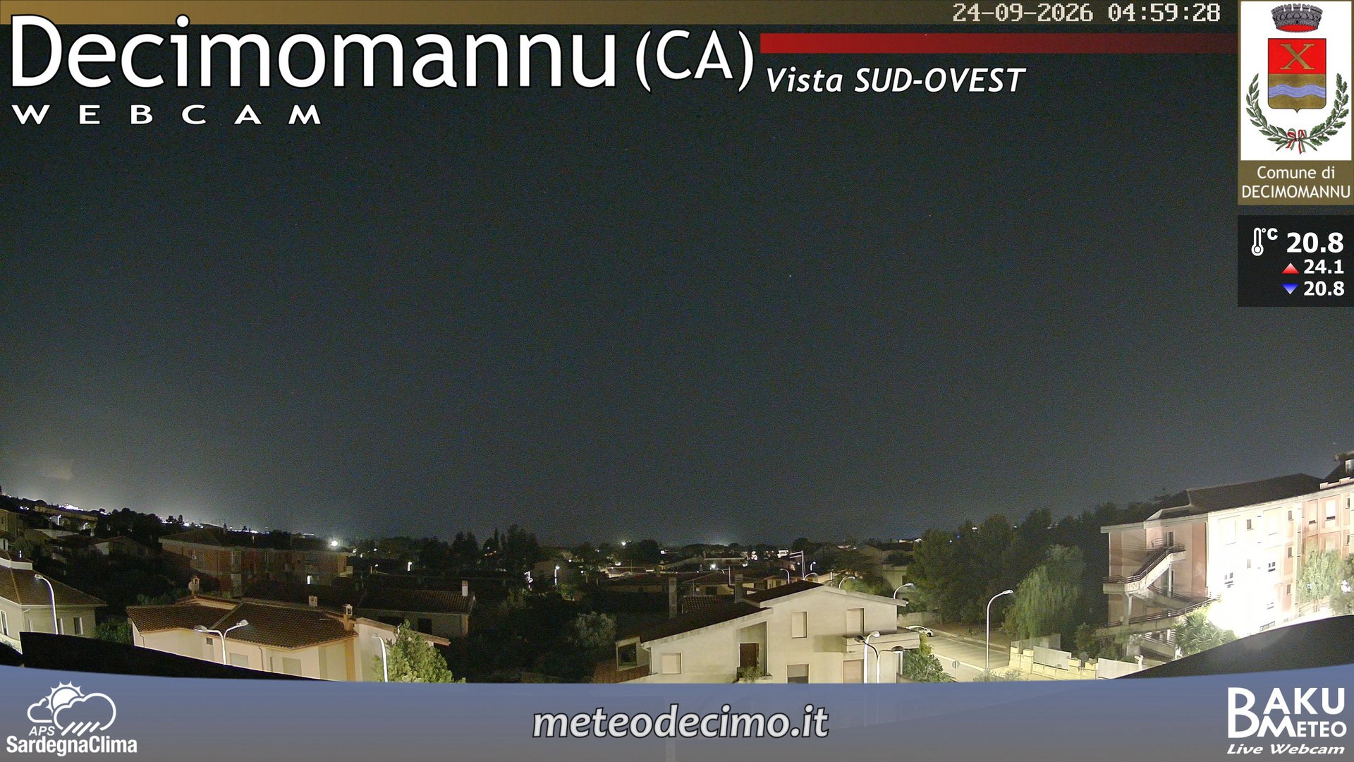 time-lapse frame, Decimomannu webcam