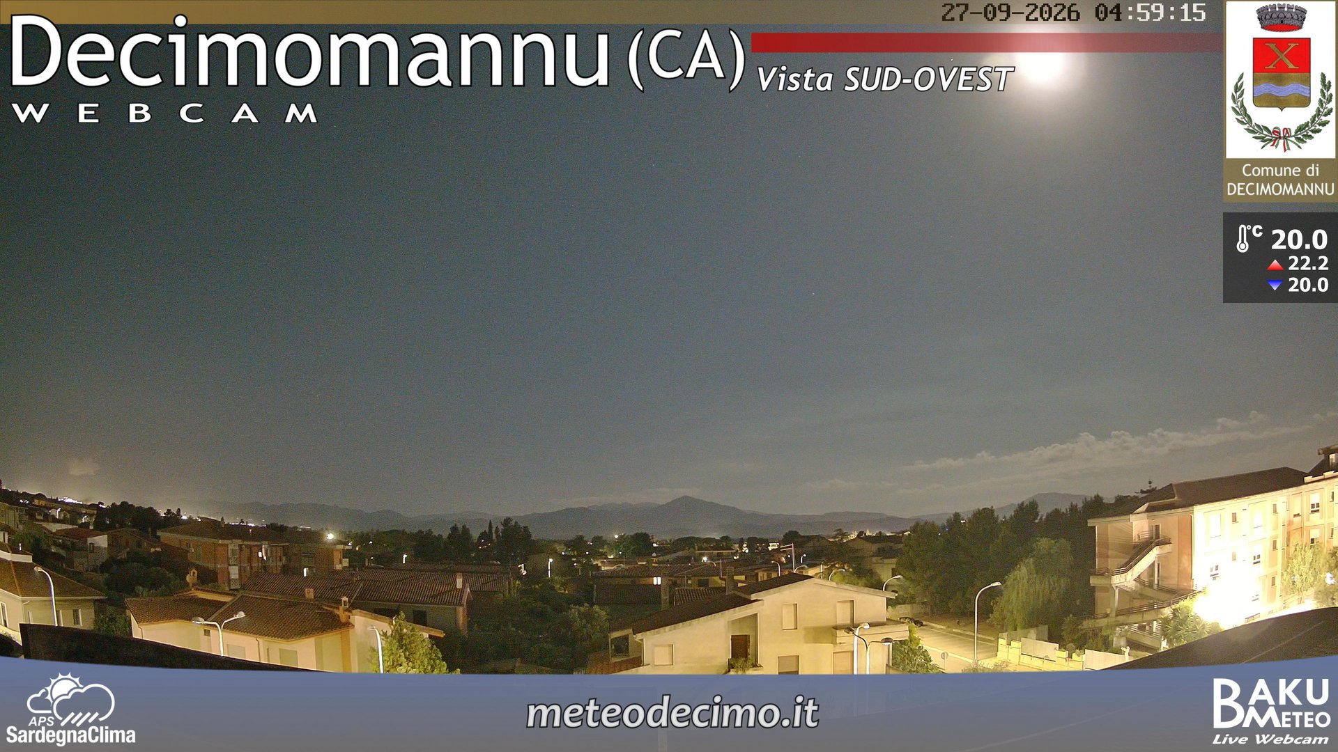 time-lapse frame, Decimomannu webcam
