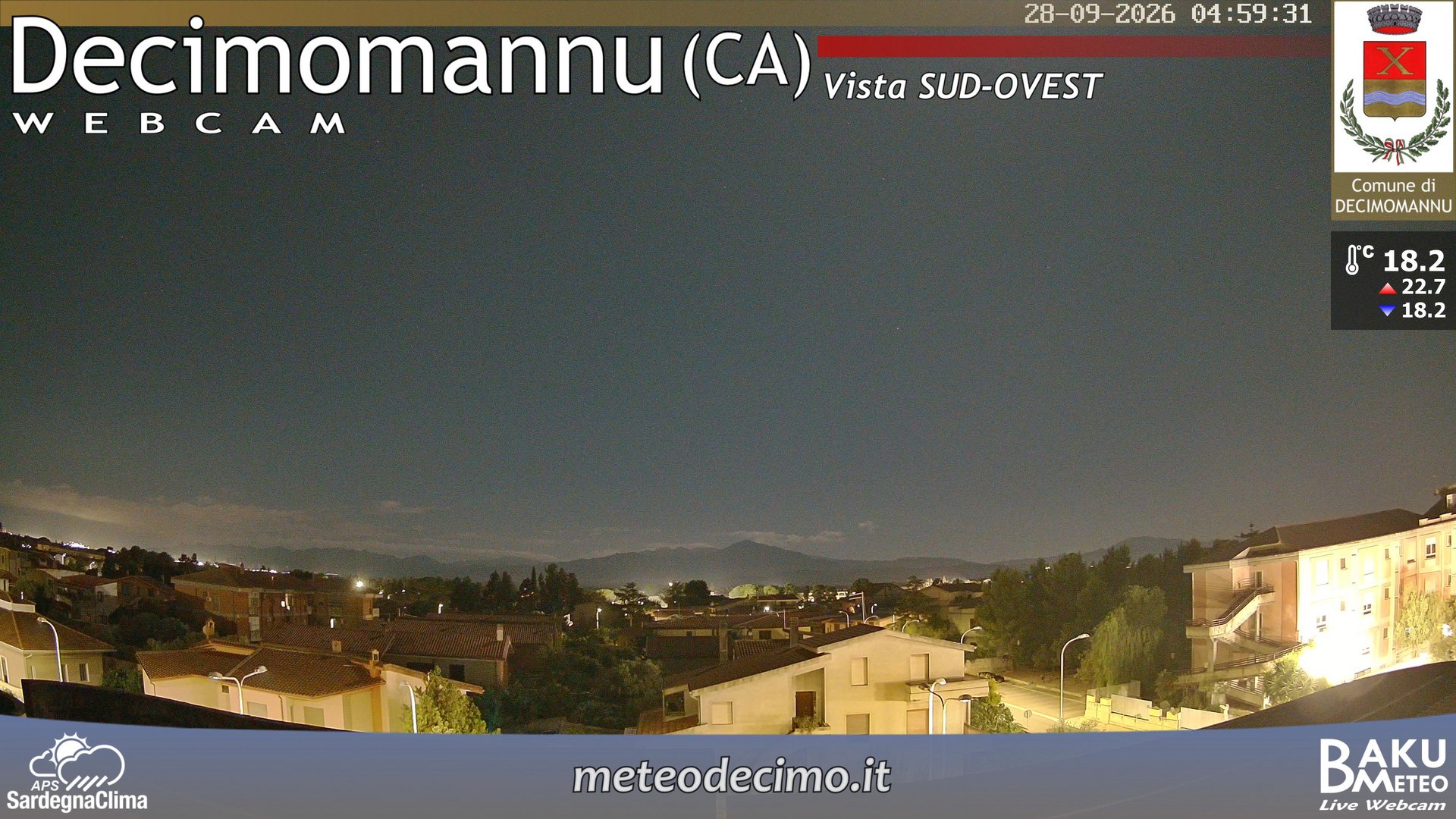 time-lapse frame, Decimomannu webcam