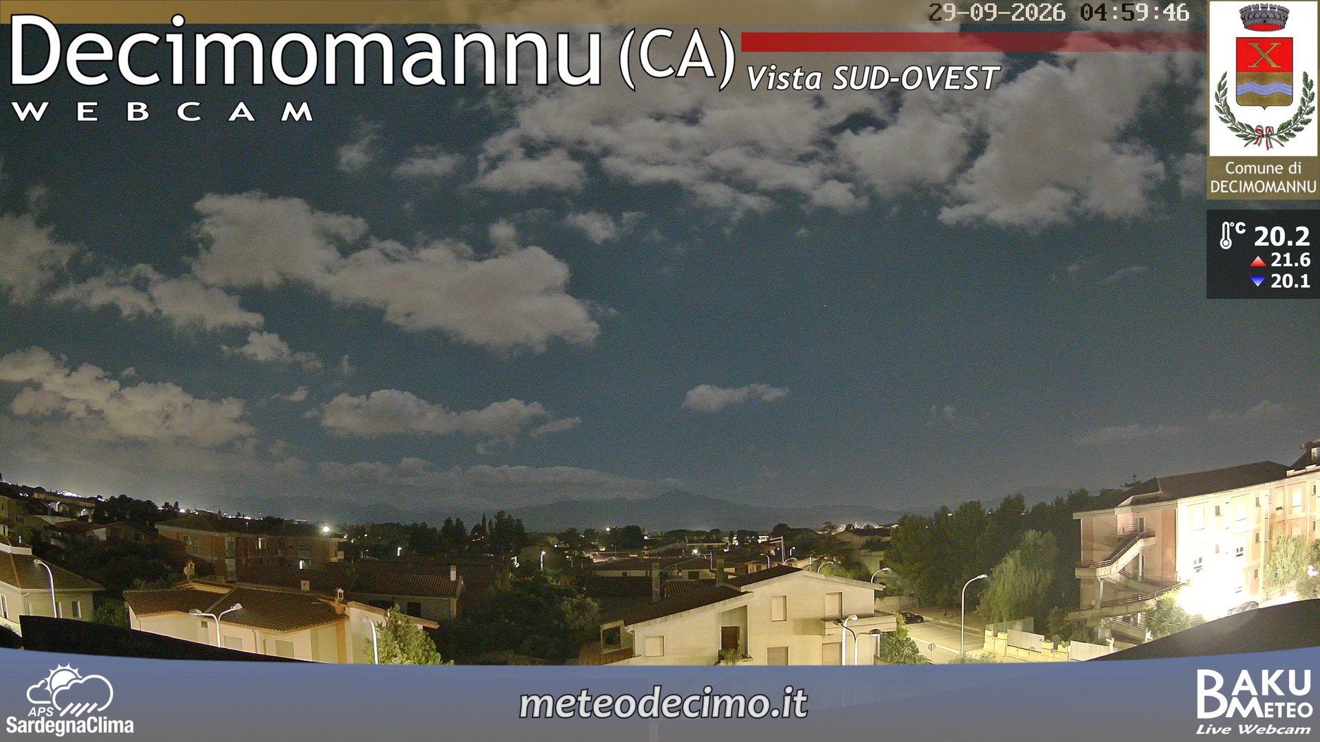 time-lapse frame, Decimomannu webcam
