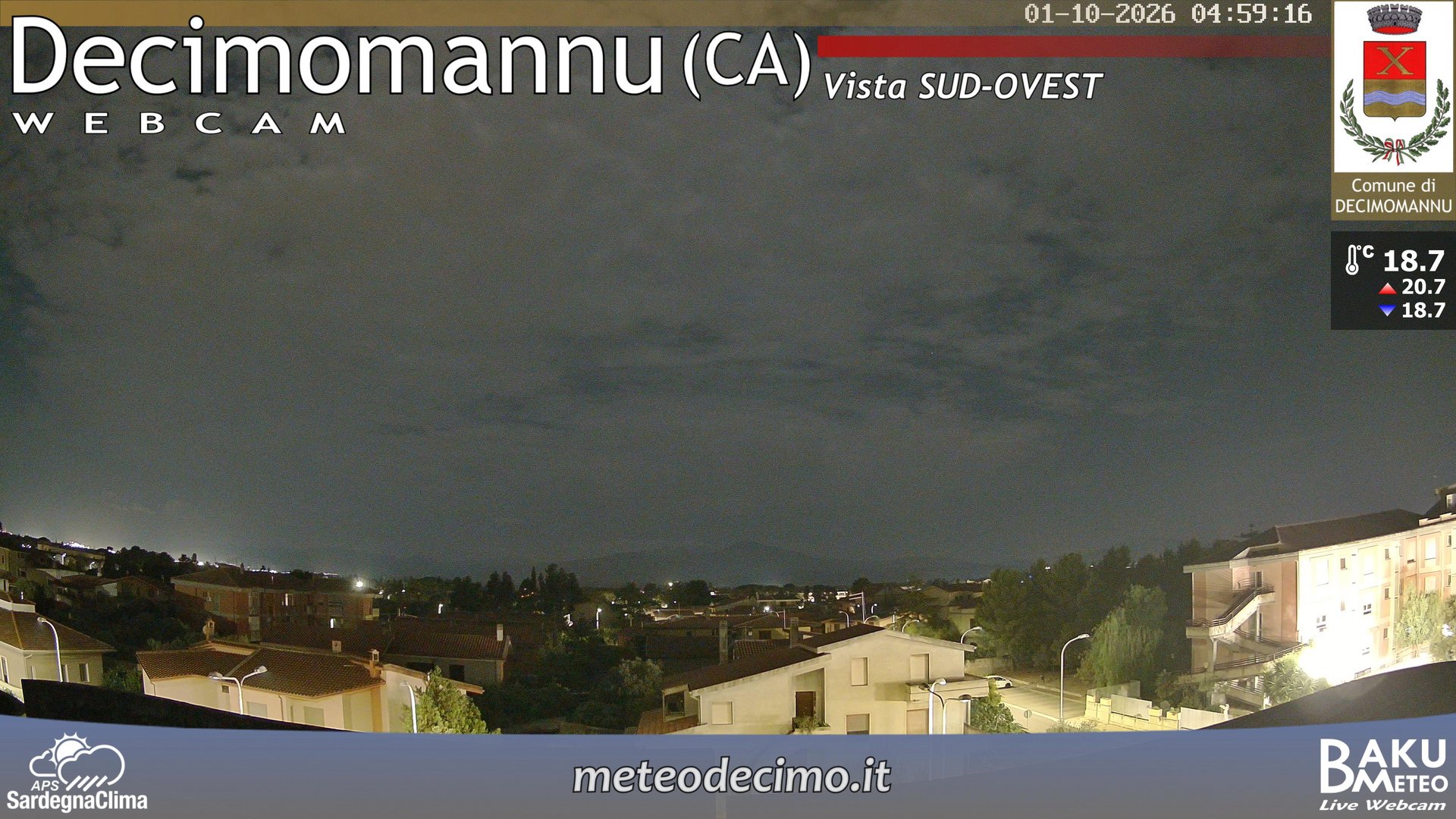 time-lapse frame, Decimomannu webcam