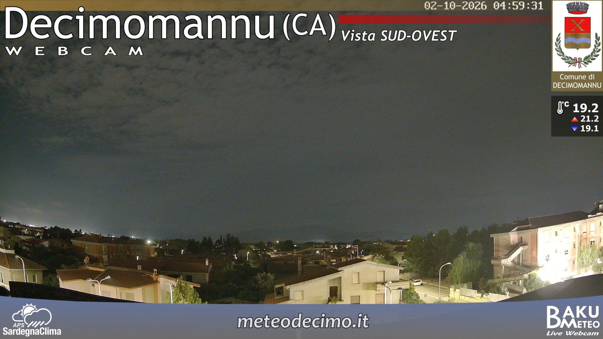 time-lapse frame, Decimomannu webcam