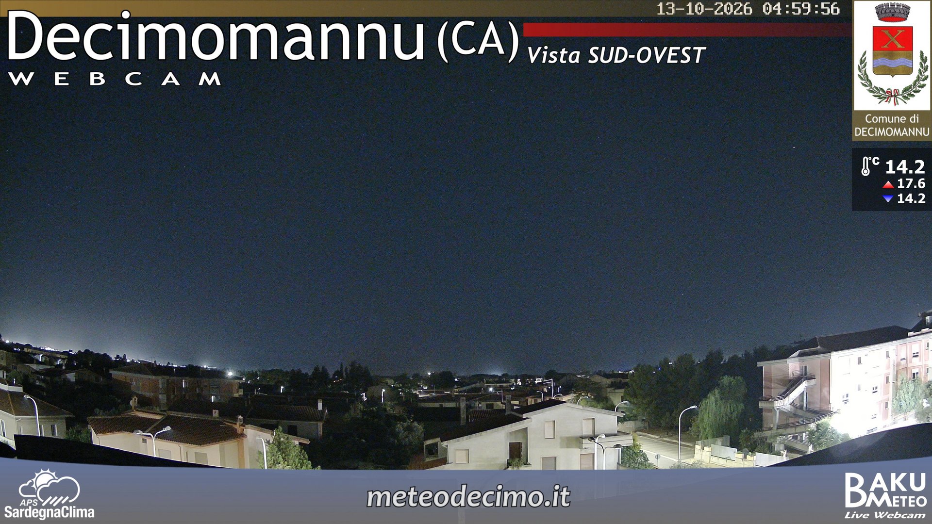 time-lapse frame, Decimomannu webcam