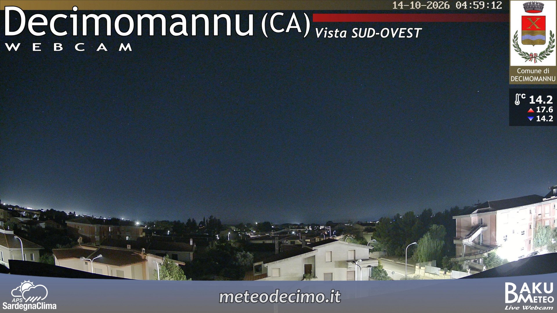 time-lapse frame, Decimomannu webcam