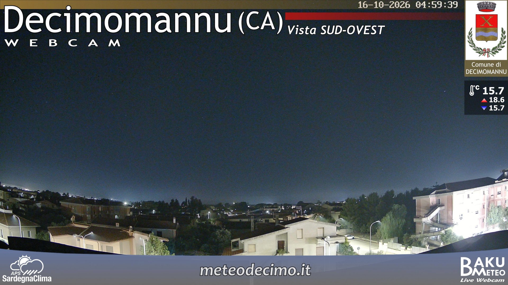 time-lapse frame, Decimomannu webcam