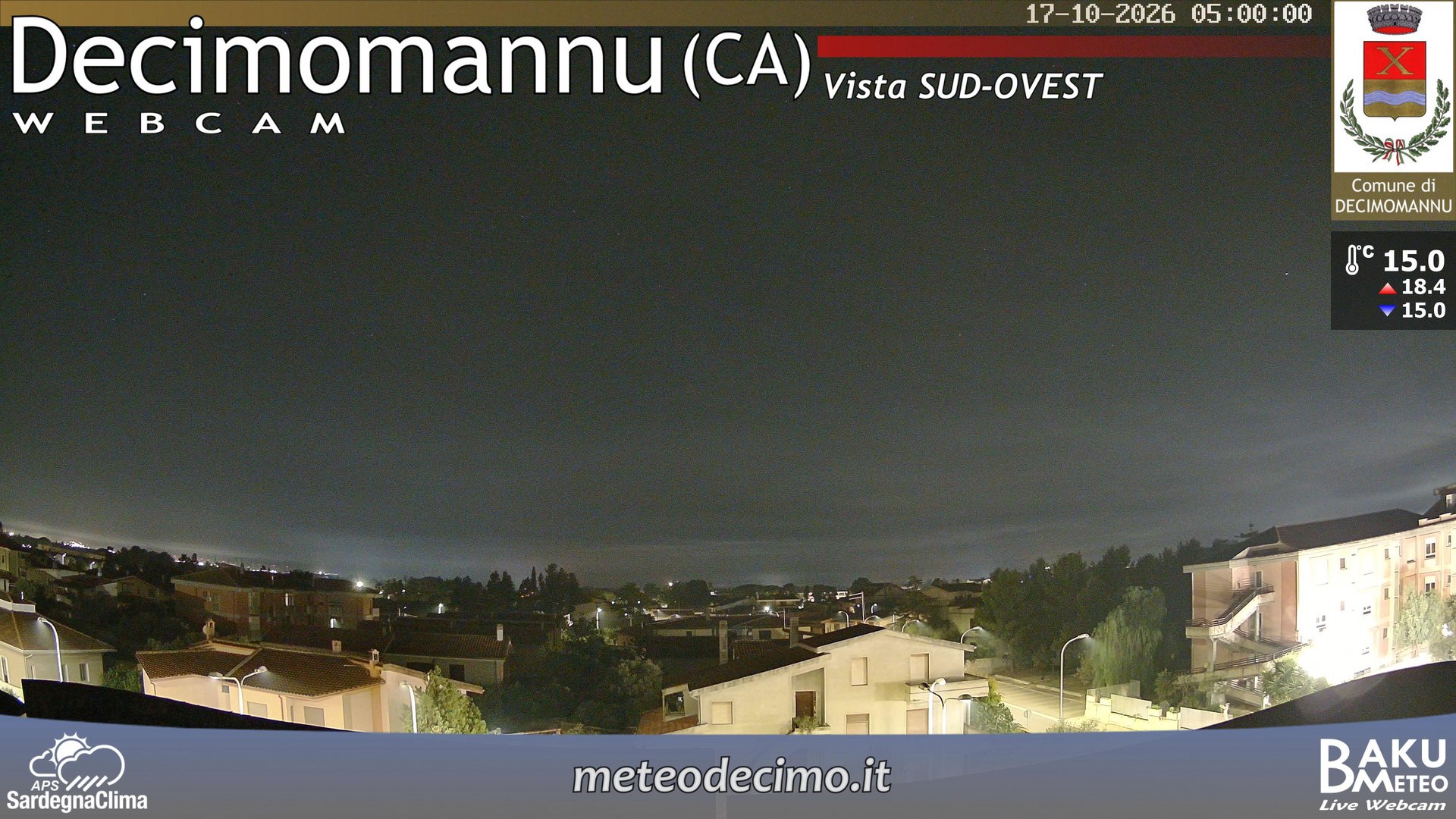 time-lapse frame, Decimomannu webcam