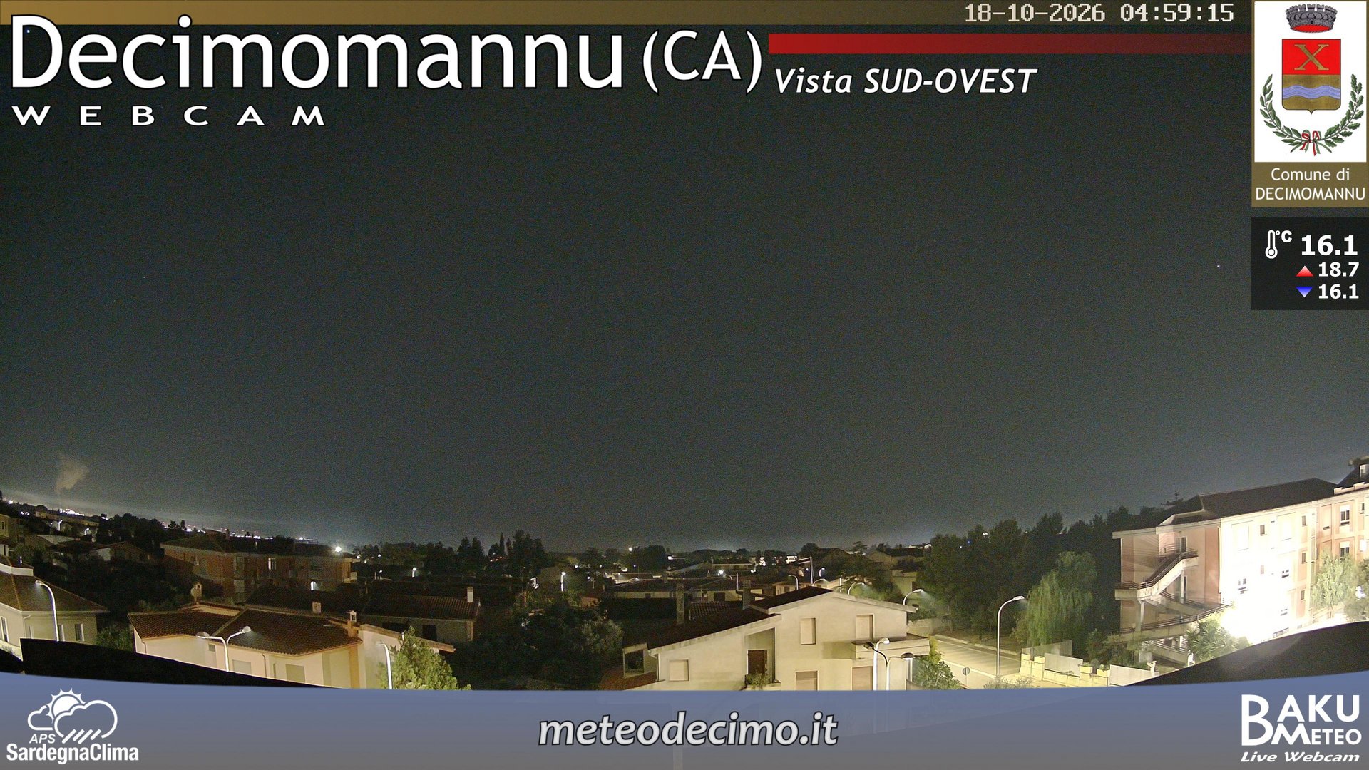 time-lapse frame, Decimomannu webcam