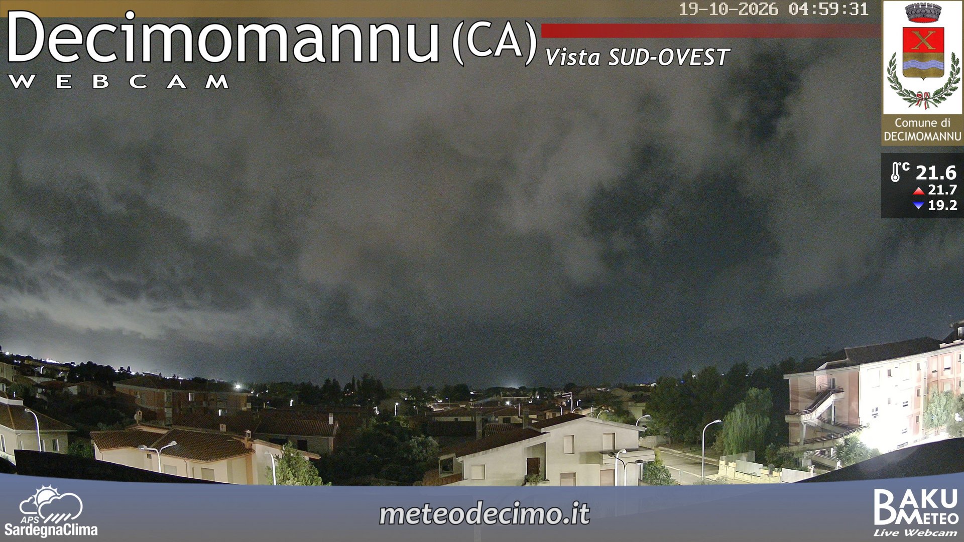 time-lapse frame, Decimomannu webcam