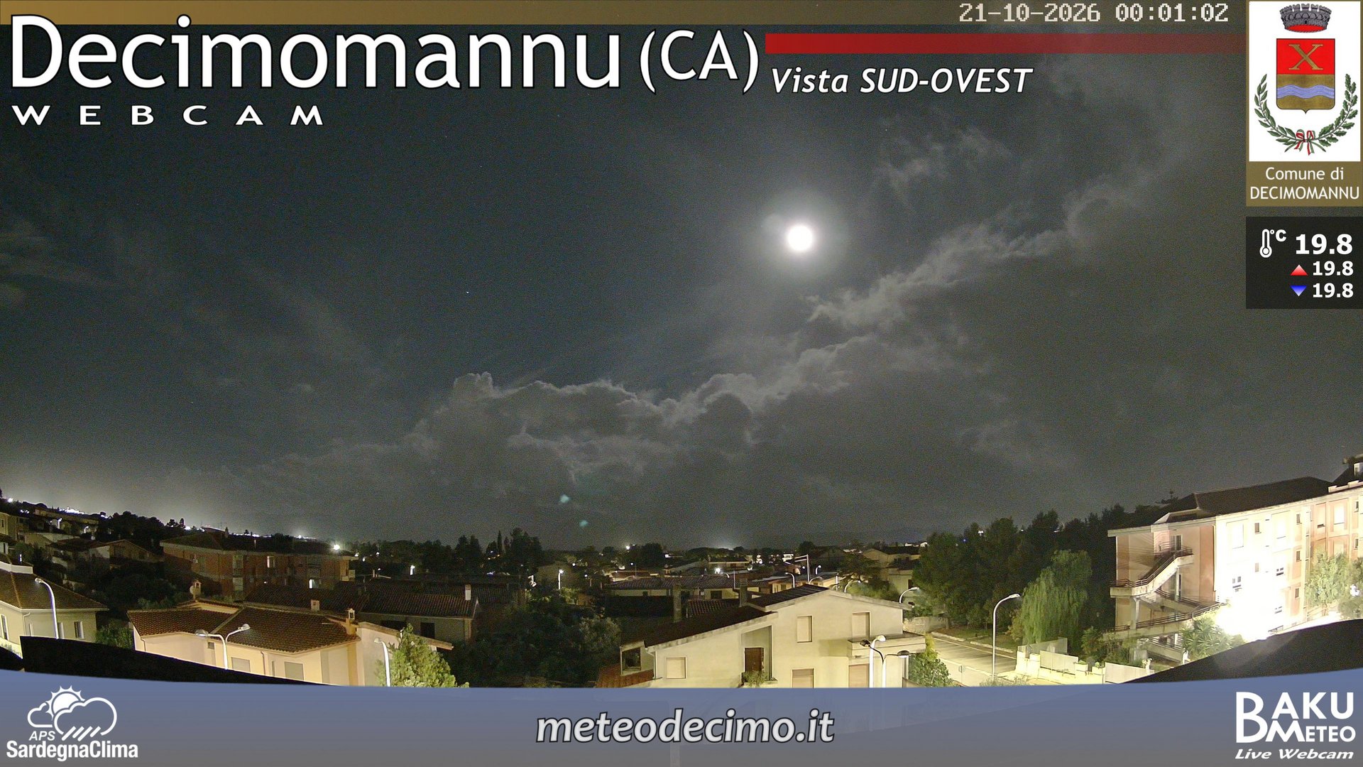 time-lapse frame, Decimomannu webcam