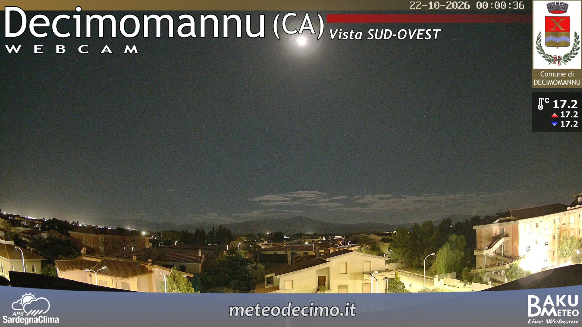 time-lapse frame, Decimomannu webcam