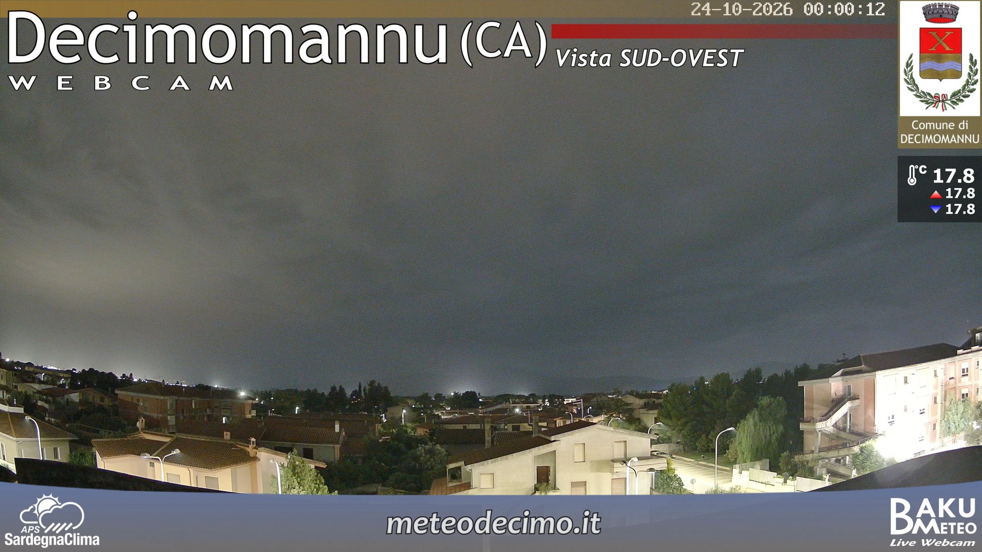 time-lapse frame, Decimomannu webcam