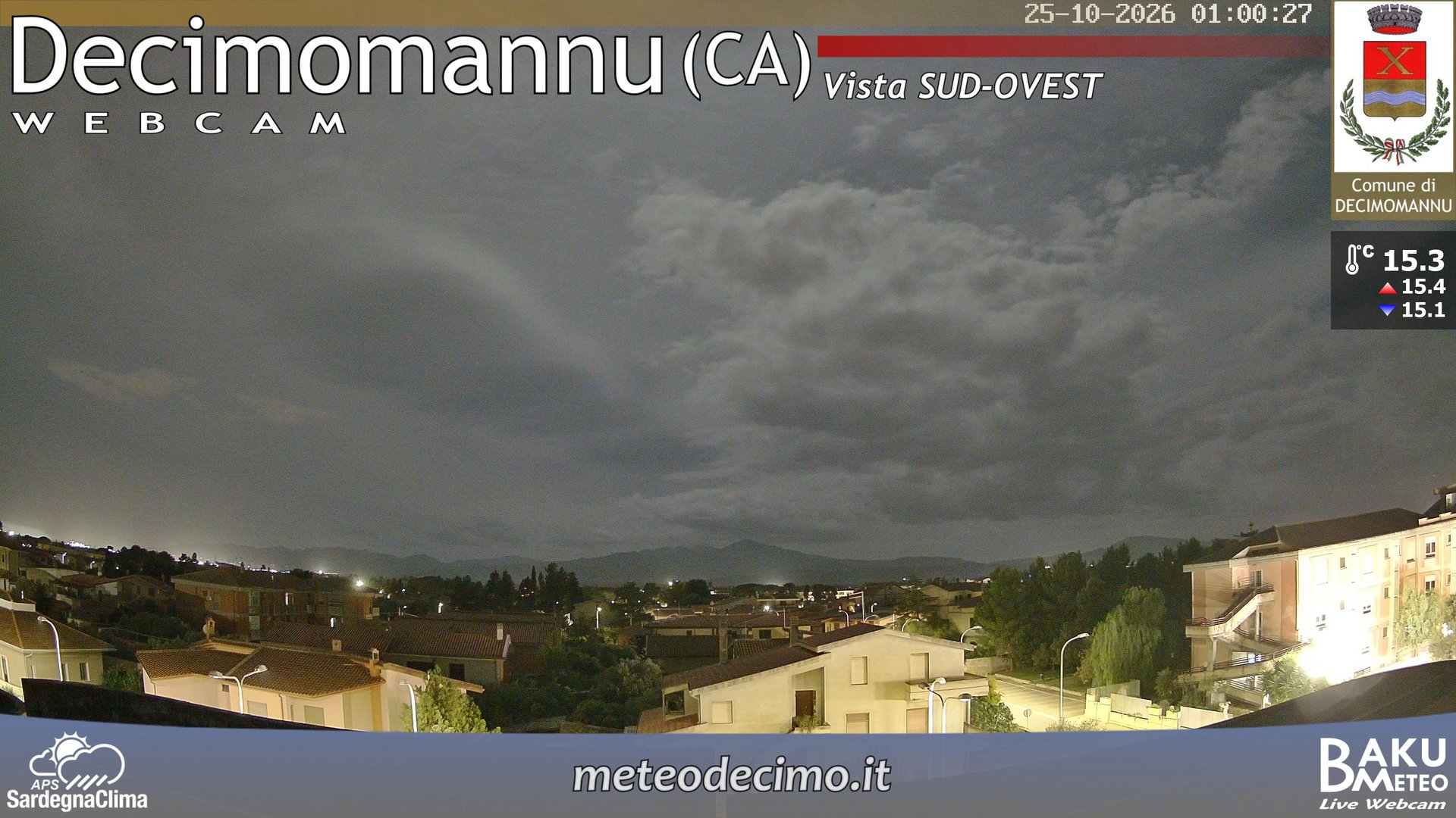 time-lapse frame, Decimomannu webcam