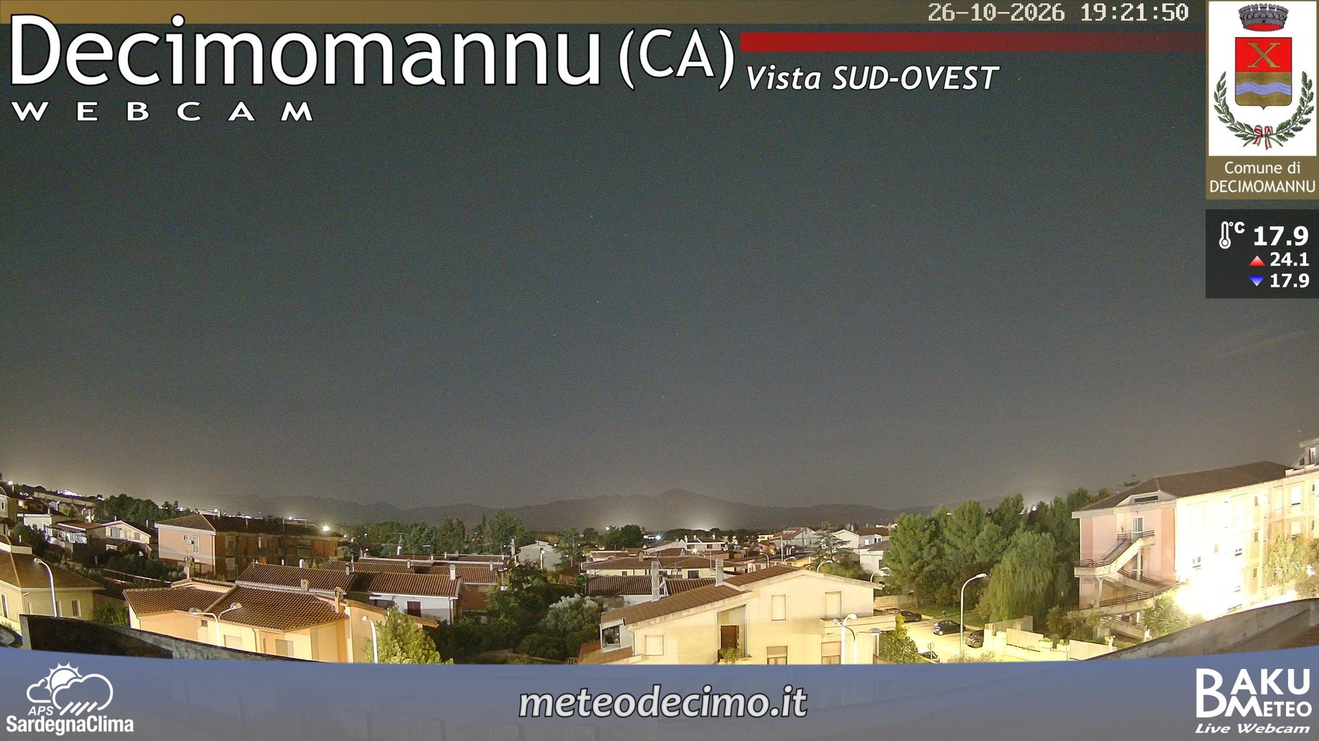 time-lapse frame, Decimomannu webcam