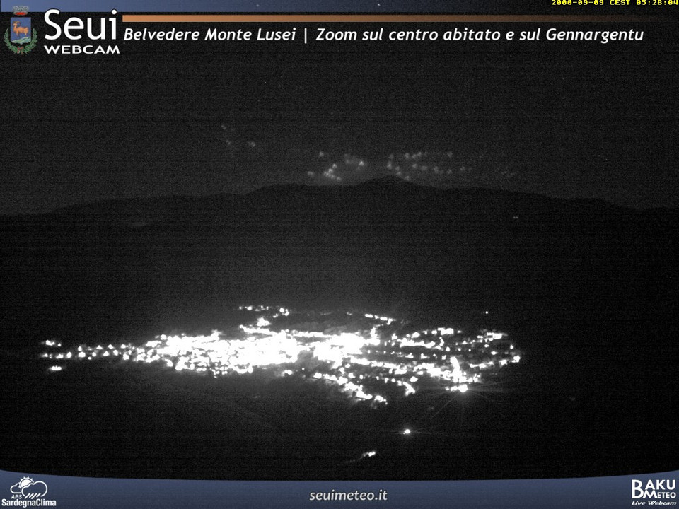time-lapse frame, Monte Lusei Seui webcam