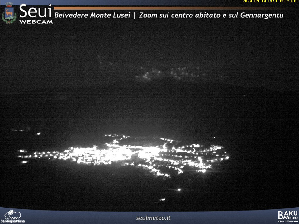 time-lapse frame, Monte Lusei Seui webcam