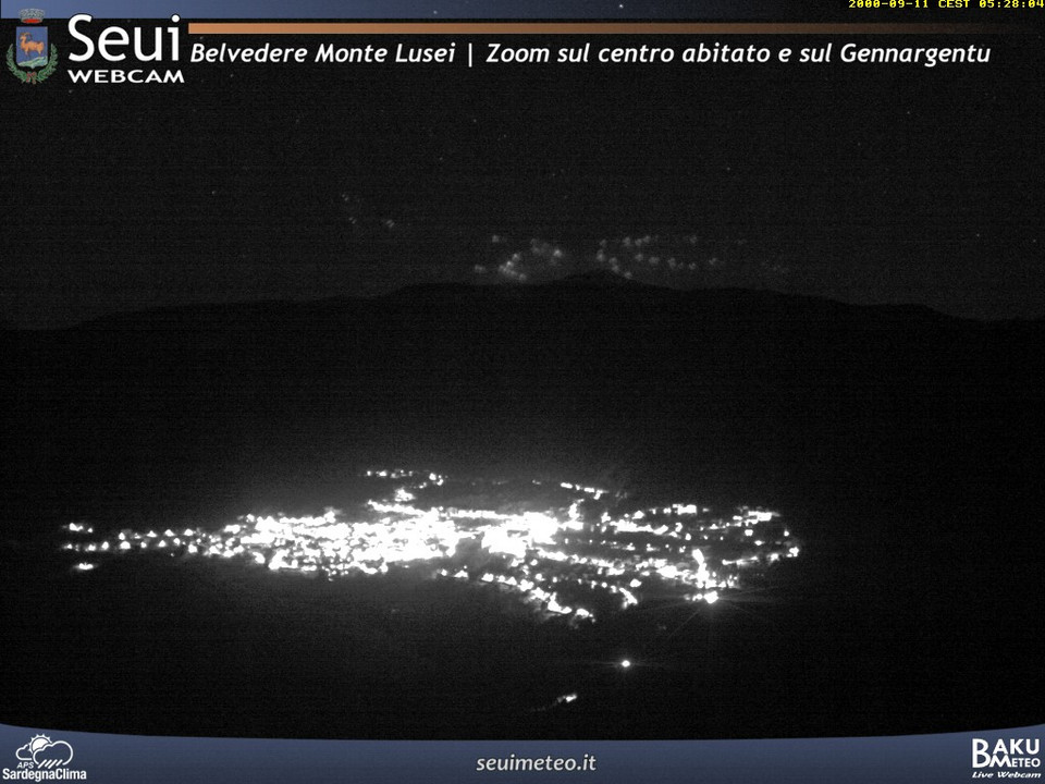 time-lapse frame, Monte Lusei Seui webcam