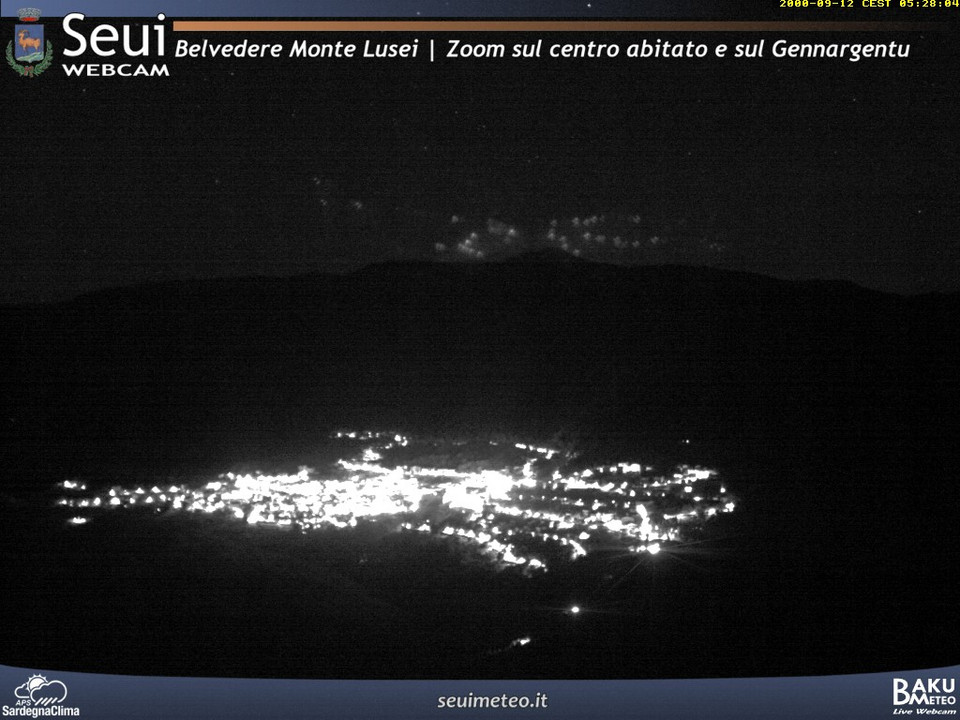 time-lapse frame, Monte Lusei Seui webcam