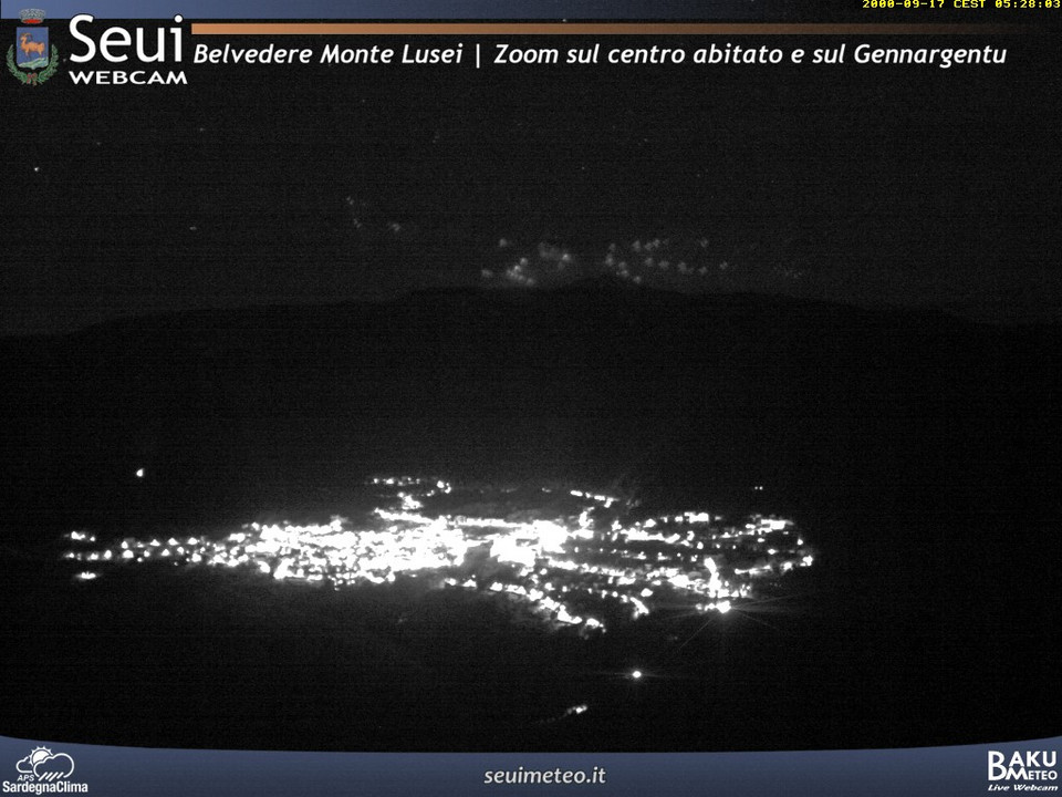 time-lapse frame, Monte Lusei Seui webcam