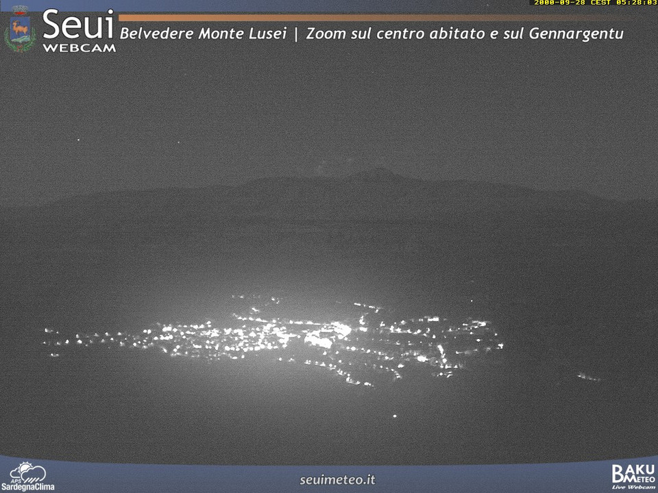 time-lapse frame, Monte Lusei Seui webcam